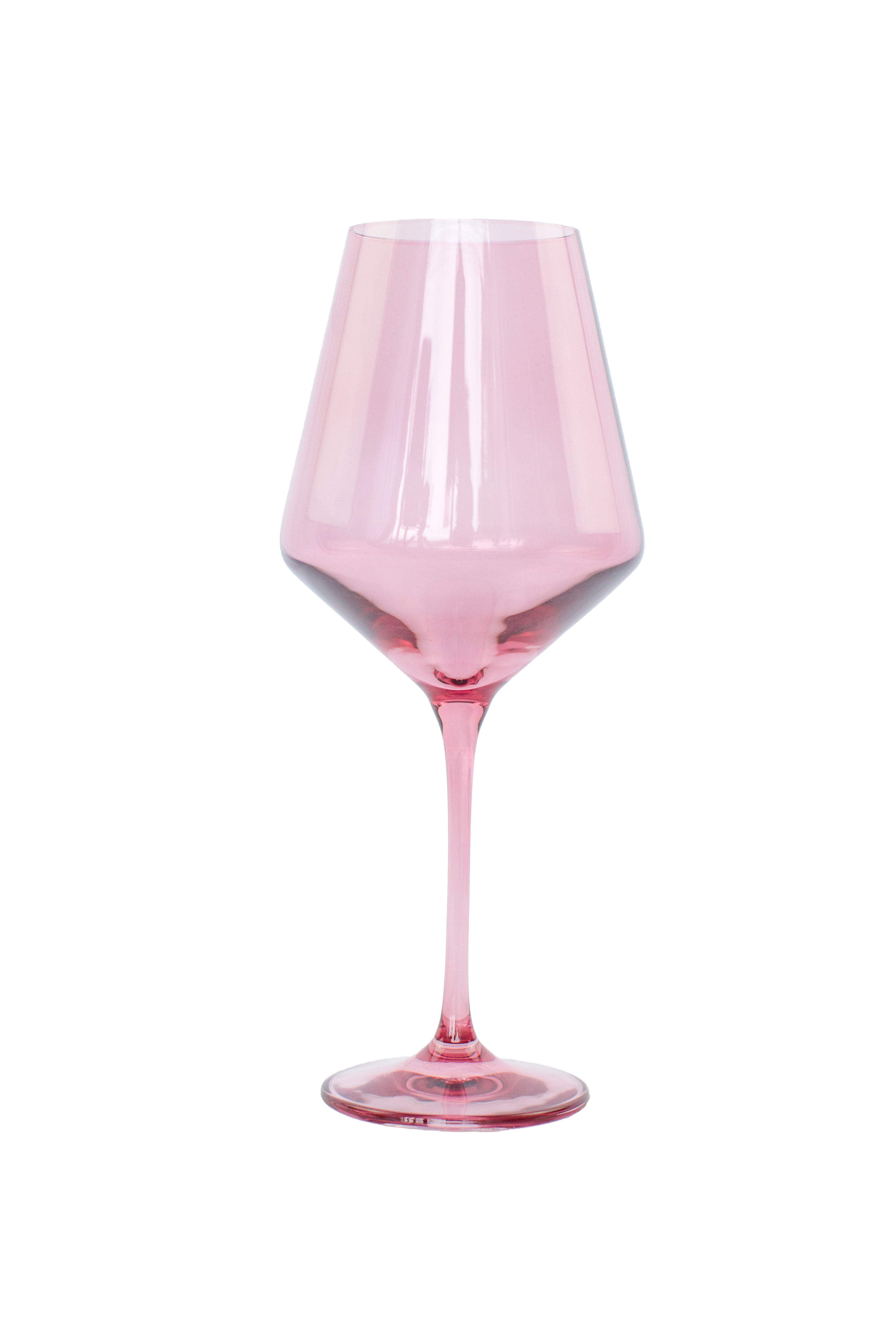 Elegant Estelle Colored Wine Glasses Set of 2 - Rose Gold Stemware for Red & White Wine - Perfect for Romantic Dinners, Wedding Gifts & Home Entertaining