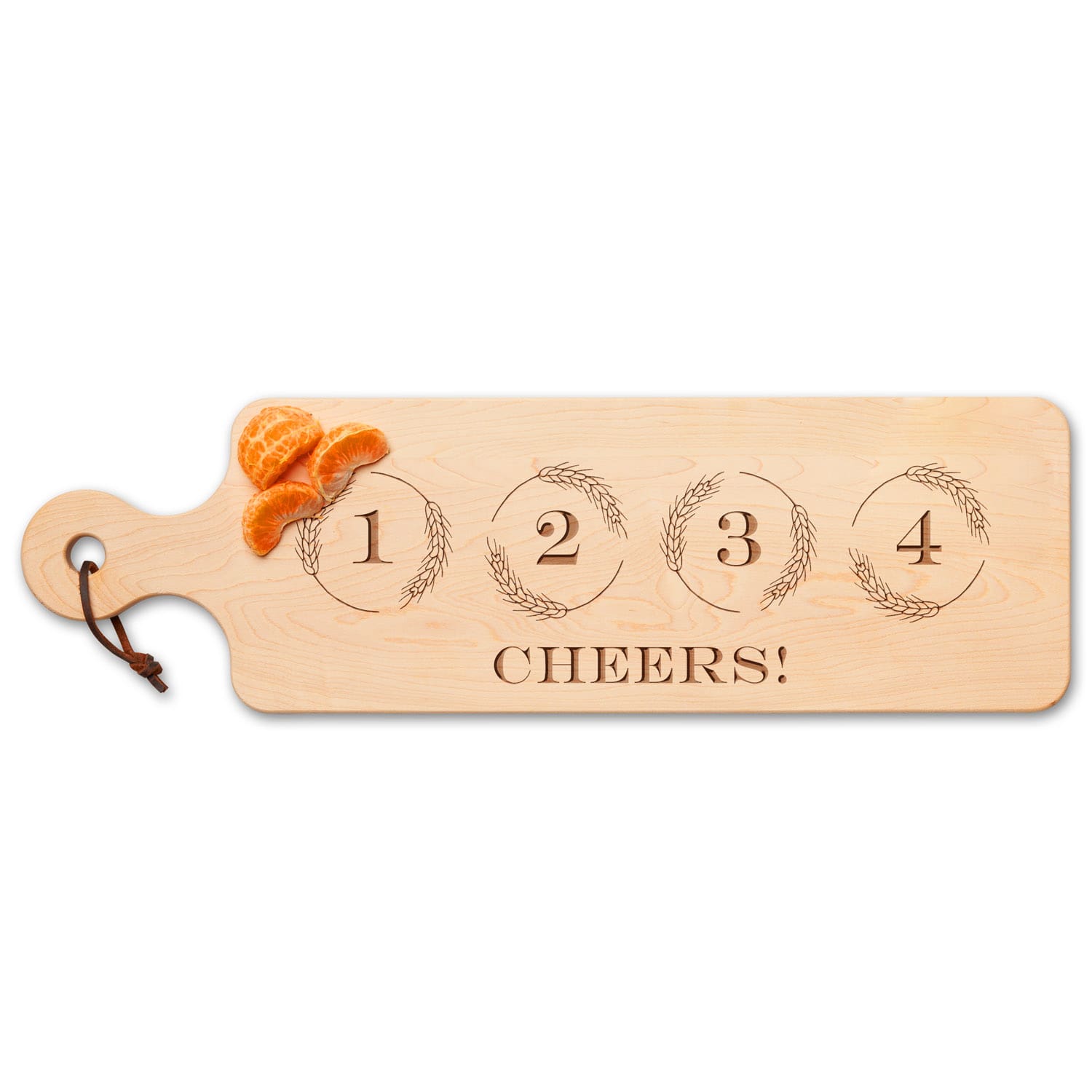 Premium Maple Wood Bread Board & Beer Flight Tray - 20