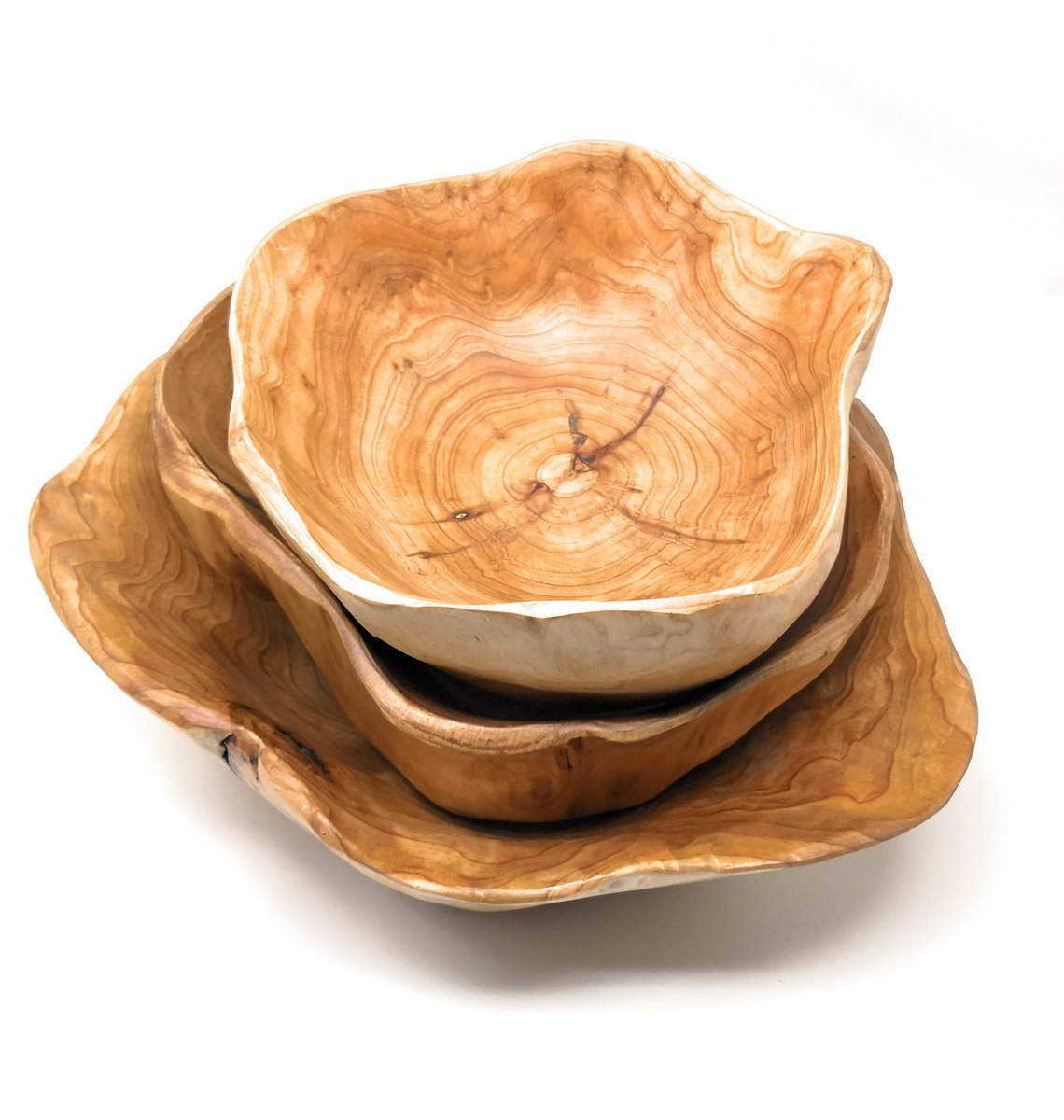 Handmade Natural Root Wood Bowl - 8