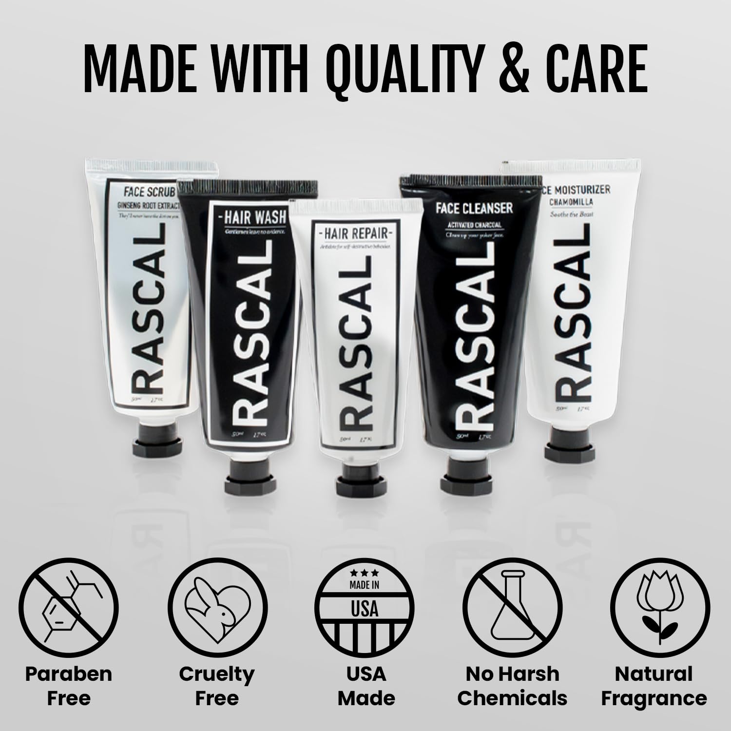 Premium Men's Travel Toiletry Kit - TSA-Approved Grooming Set with Face Cleanser, Scrub, Moisturizer, Shampoo & Conditioner (1.7 Oz Each) - Ideal for Business Trips, Vacations & Air Travel Essentials