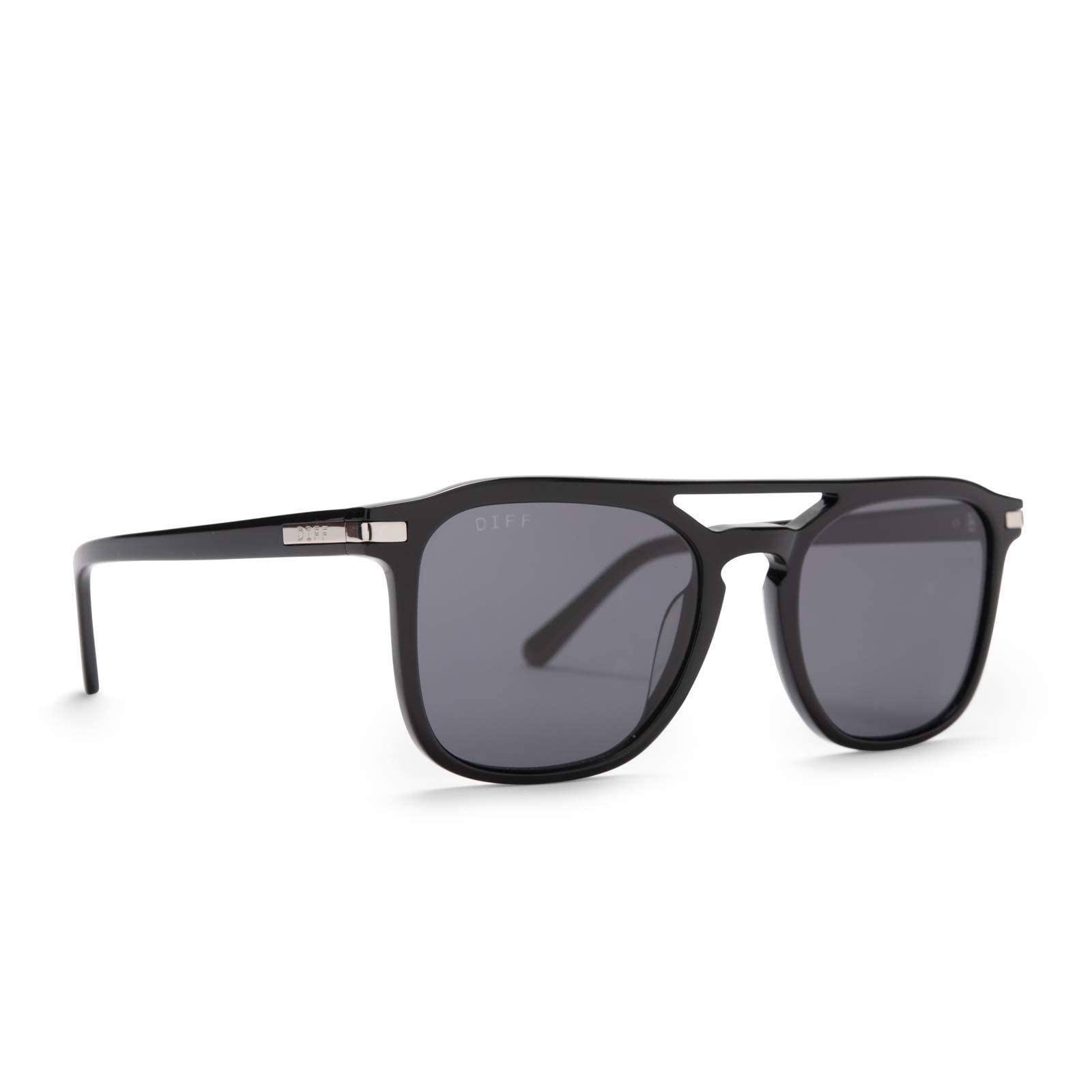 DIFF Eyewear Tanner Designer Square Sunglasses for Men & Women - 100% UVA/UVB Protection Polarized Lenses - Perfect for Driving, Beach & Outdoor Activities