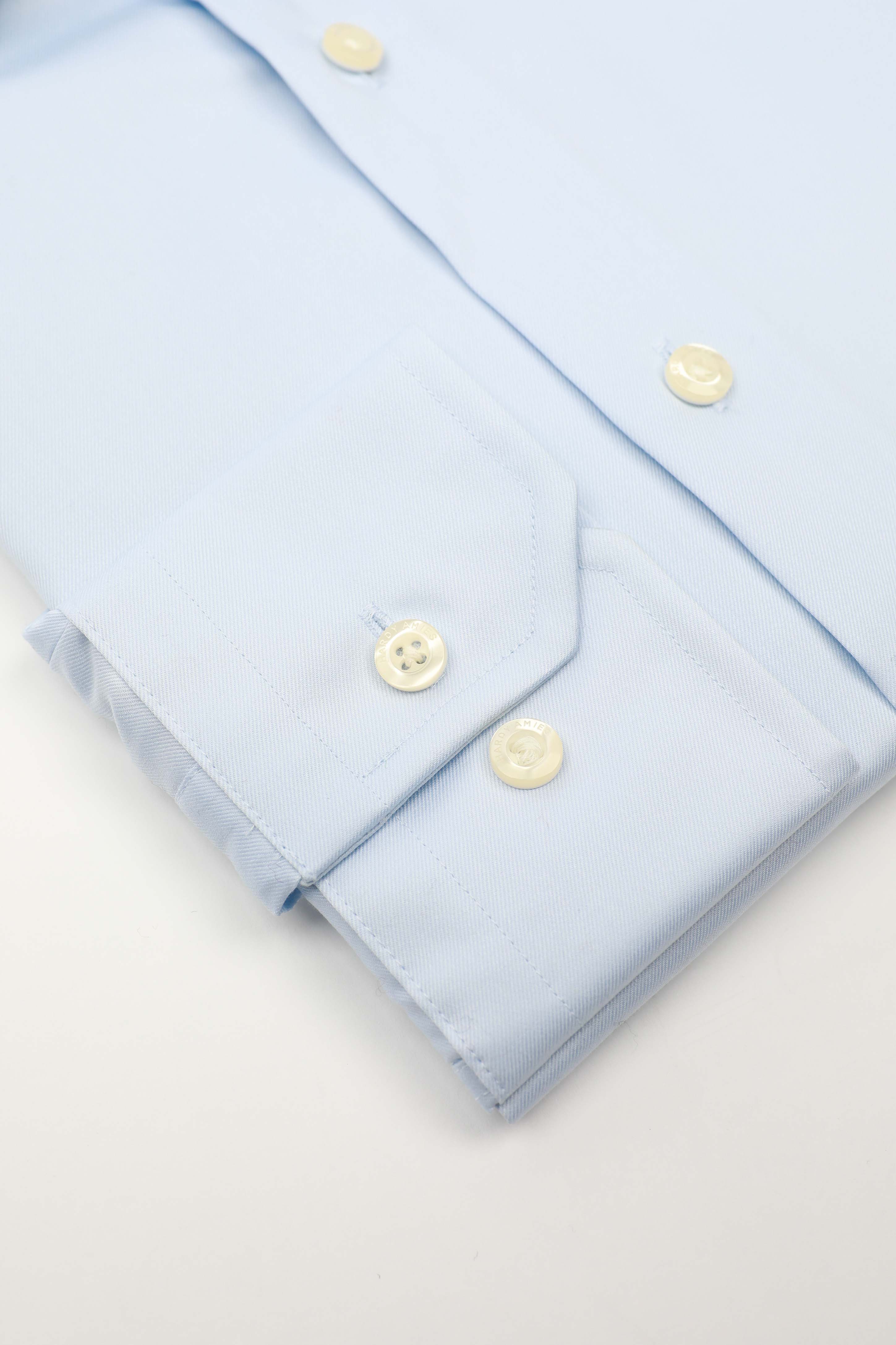 Blue Micro Twill Slim Fit Shirt for Men | Comfortable & Stylish Casual Wear for Office, Dating & Outdoor Activities