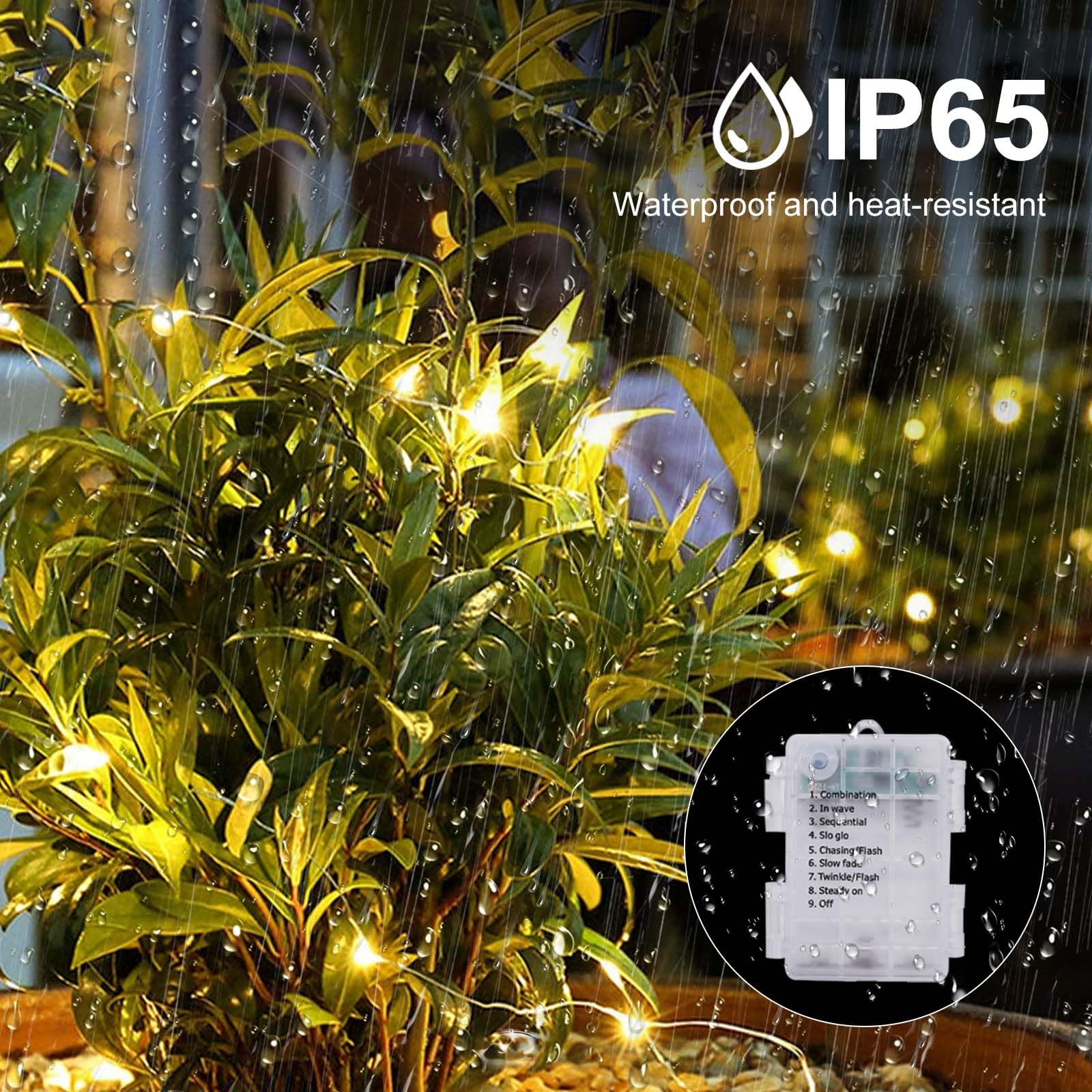 Litogo 6-Pack Battery Powered Fairy Lights with Remote & 8 Modes - Waterproof Outdoor String Lights for Garden, Bedroom, Party, Christmas, Patio Decor (Warm White) - Perfect for Weddings, Holidays & Home Ambiance