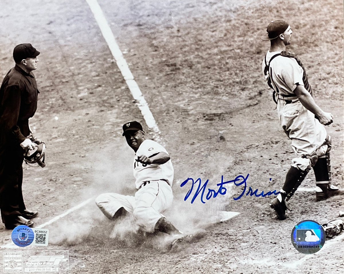 Authentic Monte Irvin Autographed 8x10 New York Giants Baseball Photo - BAS BC88652 - Perfect for Sports Memorabilia Collectors, Fan Cave Decor, and Gift for Baseball Enthusiasts