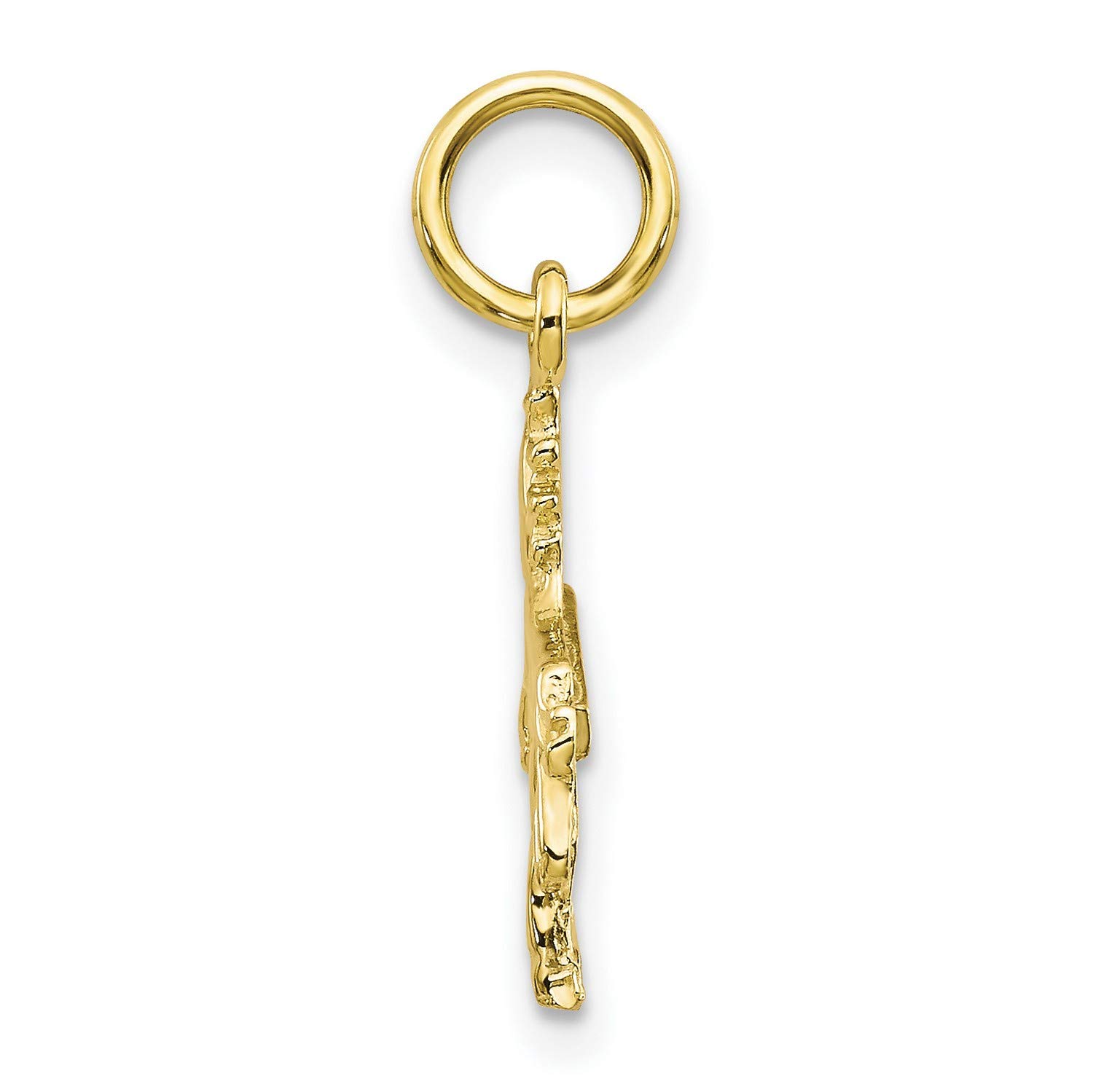 10k Yellow Gold Baby Unicorn Charm Standing on Hind Legs - 22mm x 11mm - Perfect for Necklaces, Bracelets & Gift Giving