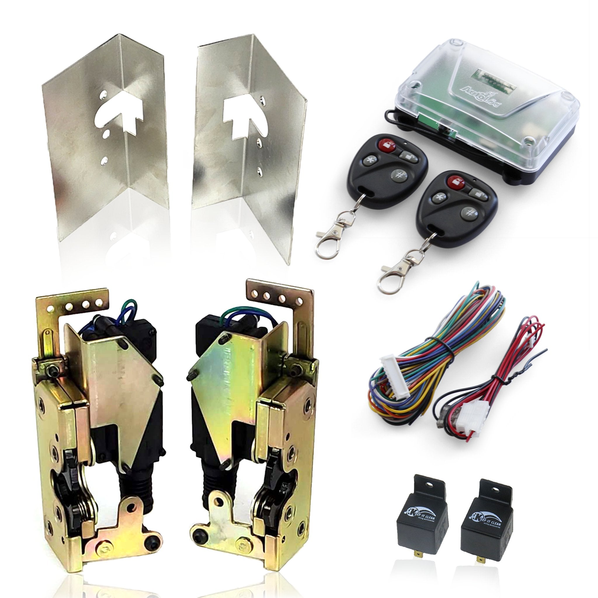 1904 Rambler Model J Shaved Door Kit with Large Power Bear Claw Locking Latch Bolt - Easy Installation for Classic Car Restoration | Perfect for Hot Rods & Custom Builds