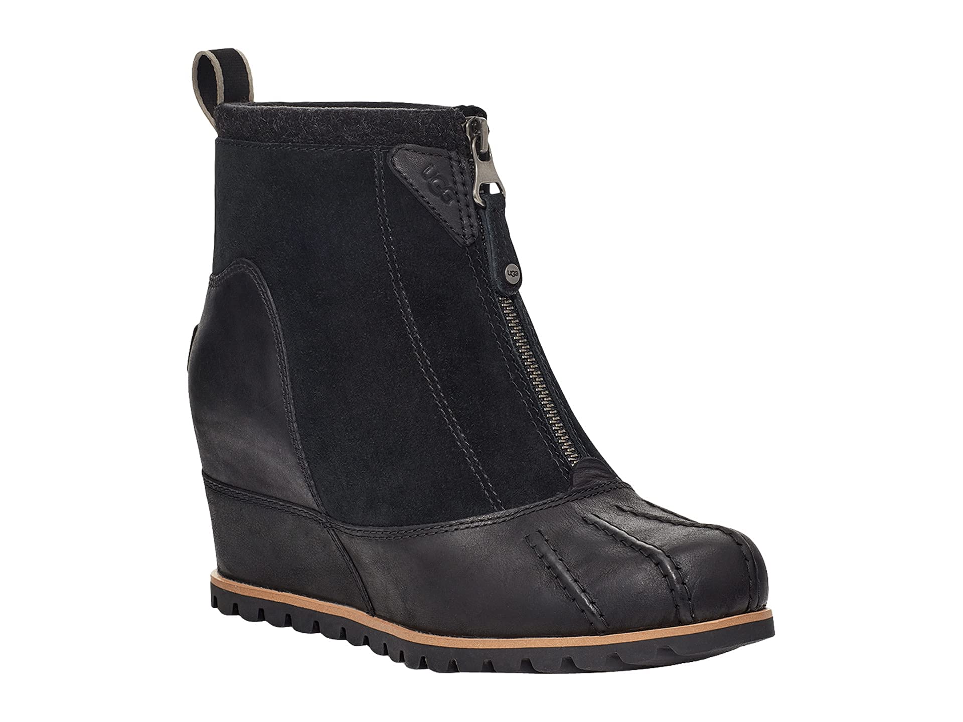 UGG Women's Reggie Fashion Boots - Black Leather Size 11 | Waterproof Winter Boots for Women | Perfect for Snow, Rain & Cold Weather