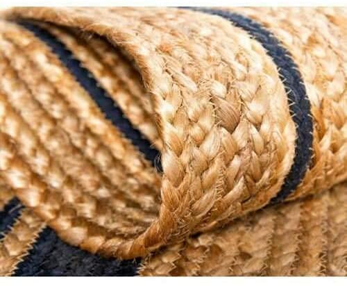 Handmade Natural Jute Farmhouse Area Rug - Braided Oval Floor Mat for Bedroom, Kitchen & Living Room - 3'x6' Eco-Friendly Home Decor | Perfect for Boho Chic, Rustic & Coastal Style Interiors