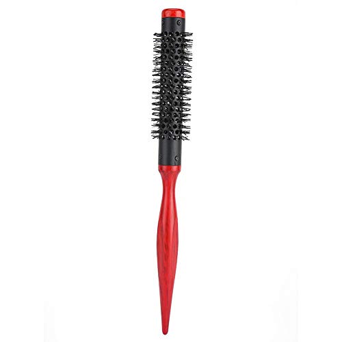 Wooden Hair Rollers Set with Pointed Tip Handle & Nylon Bristles - 5 Types of Styling Rollers for Curly, Wavy & Voluminous Hairstyles - Perfect for Salon, Home Use & DIY Styling