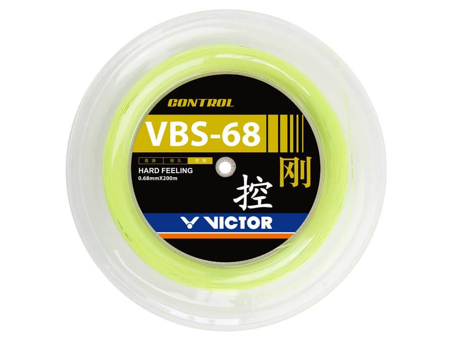 Victor VBS 68 Control Badminton String Reel - 200 Meter Professional Badminton String for Enhanced Power and Durability | Perfect for Tournament Players and Club Training