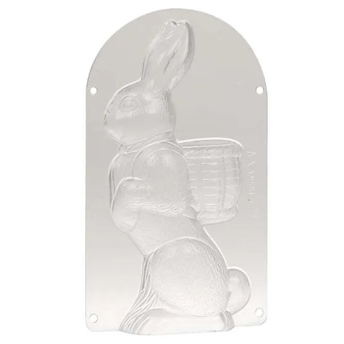Easter Bunny with Basket - 2 Piece Chocolate Mold for DIY Candy Making - Perfect for Easter Decorations, Holiday Treats, and Home Baking