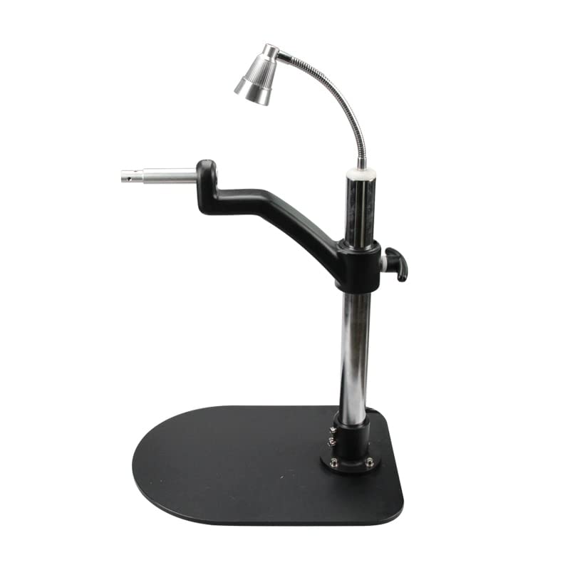 Black Ophthalmic Phoropter Arm Bracket Table Stand with Adjustable Top Lamp - Vision Tester Support for Eye Exams, Optometry Clinics & Desktop Use
