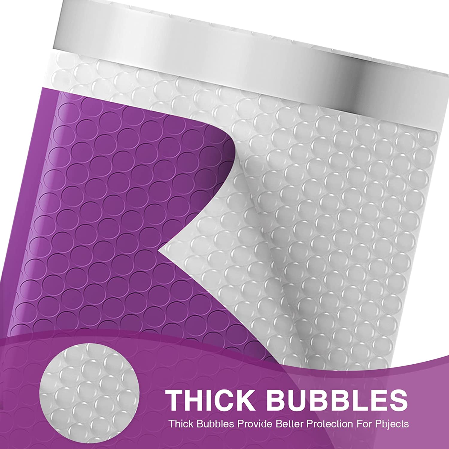 6x10 Bubble Mailer Padded Envelope - Waterproof Shipping Bags for Ecommerce, Small Business & Online Sellers (Purple) | Perfect for Shipping Jewelry, Cosmetics & Fragile Items