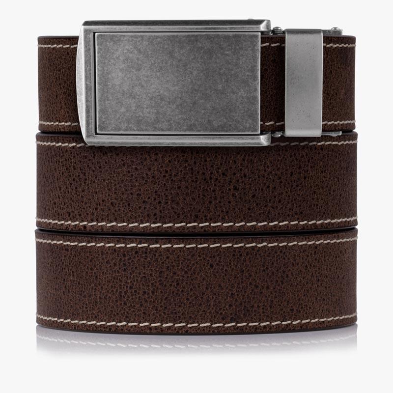Premium Full Grain Leather Belt for Men - Handcrafted Woodland Design - Adjustable & Durable - Perfect for Outdoor Adventures, Casual Wear & Formal Occasions