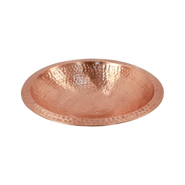 Handmade Hammered Solid Copper Birdbath for Garden - Outdoor Decorative Bird Bath with Rustic Patina Finish - Perfect for Attracting Birds to Your Backyard, Patio or Garden Decor