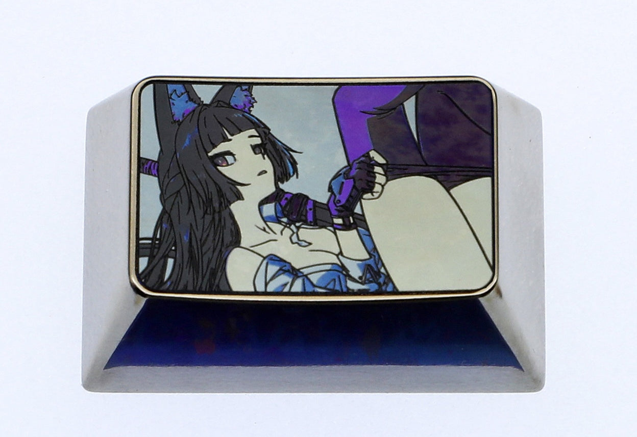 Hoshimi Miyabi 1.5U Titanium Alloy Custom Keycaps - Anime & Gaming Mechanical Keyboard Accessories for Gamers and Collectors - Perfect for Mechanical Keyboards, Custom Builds, and Gift Giving
