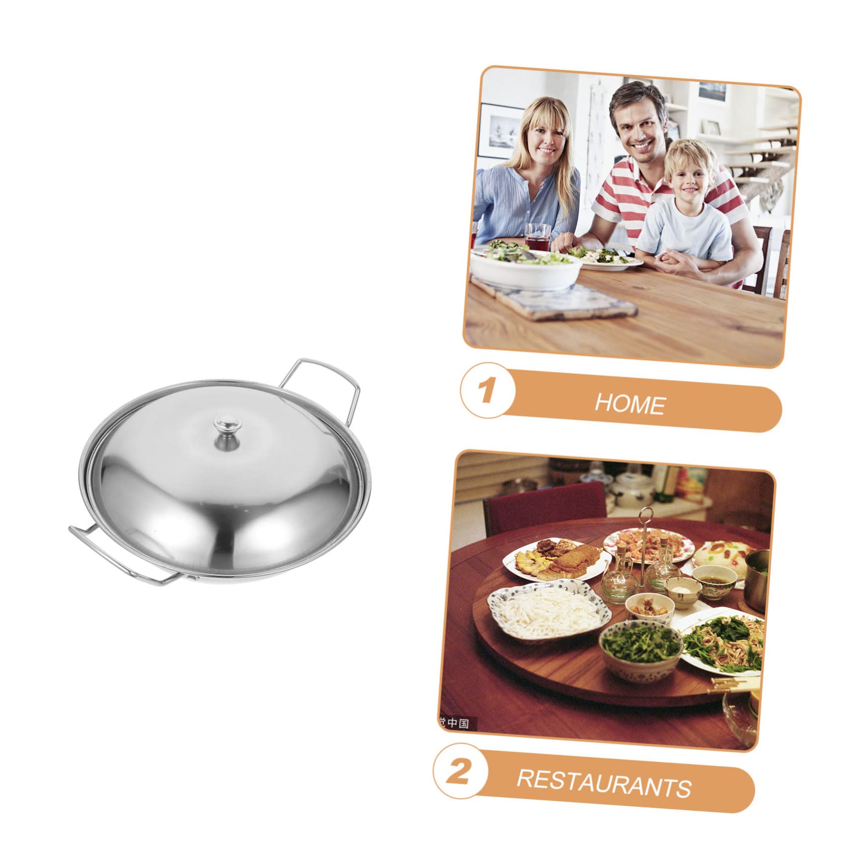 Hemoton 10-Piece Stainless Steel Cookware Set with Lids - Stockpot, Wok, Frying Pan, Sauce Pan & Egg Pan - Oven Safe & Anti-Spill Design for Professional & Home Kitchen Cooking, Stir-Frying, Boiling & Baking