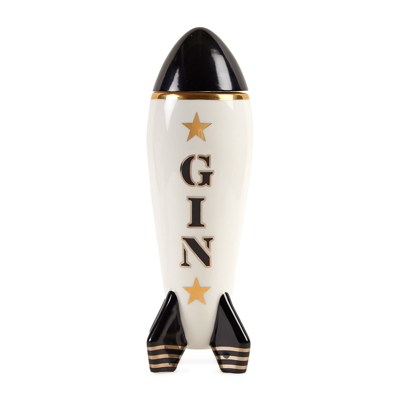 Premium Rocket Gin Decanter Set - Elegant Glass Carafe with Airtight Stopper for Whiskey, Bourbon & Scotch - Perfect for Home Bar, Gifts & Entertaining