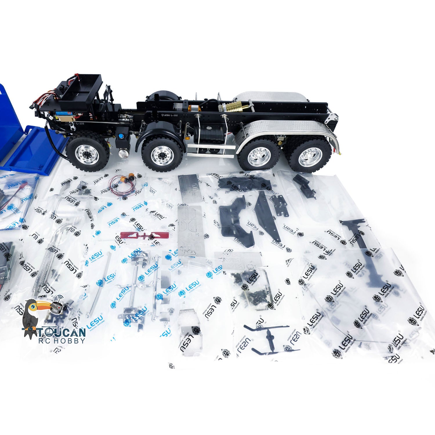 LESU 1/14 Scale 8x8 RC Dump Truck with Metal Chassis - Remote Control Construction Vehicle for Adults & Kids - Perfect for Off-Road Play, Construction Site Simulation & Collectible Display