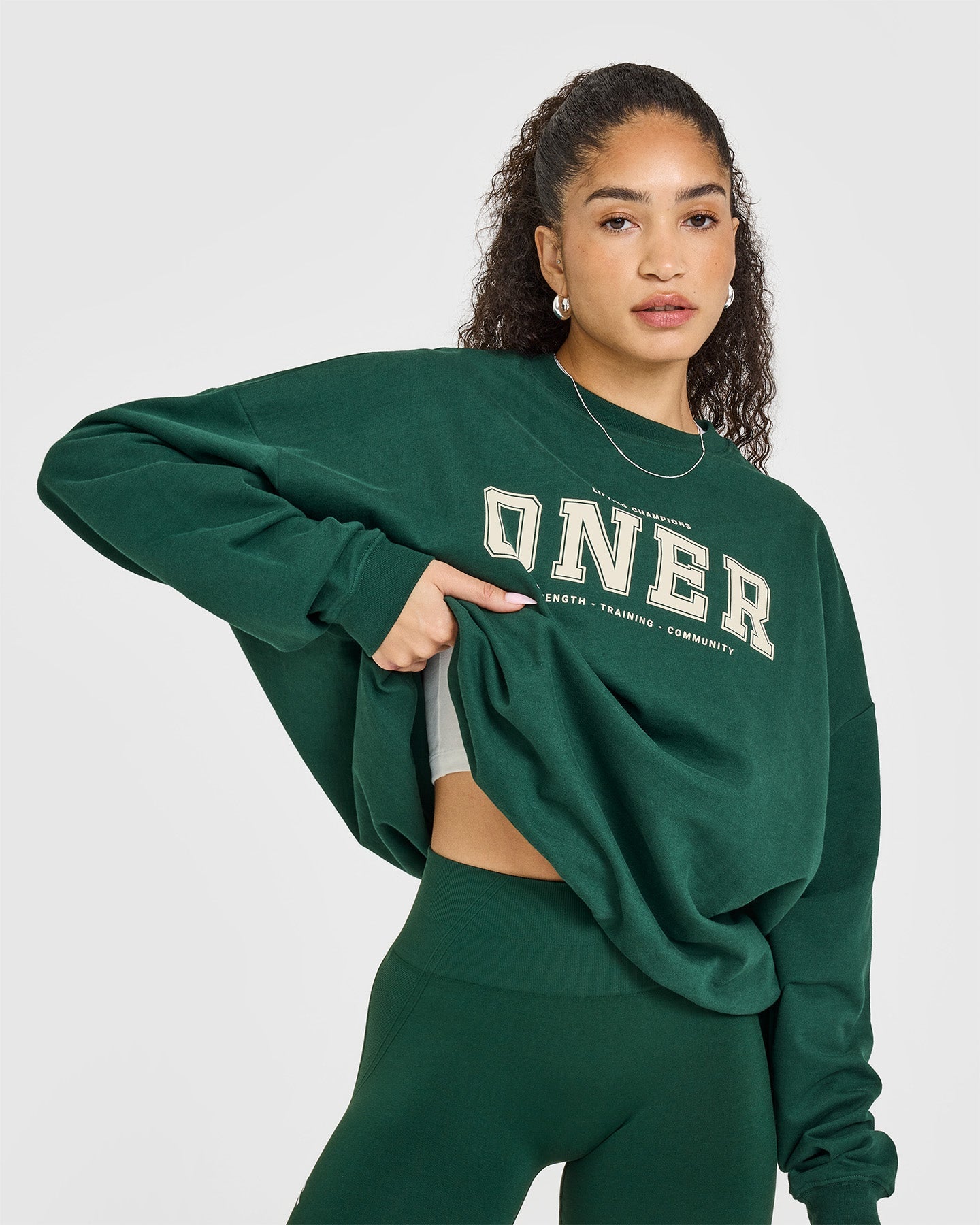 Oner Lightweight Sweatshirt for Men & Women | Soft Casual Pullover Hoodie in Racing Green | Perfect for Running, Gym, and Everyday Wear