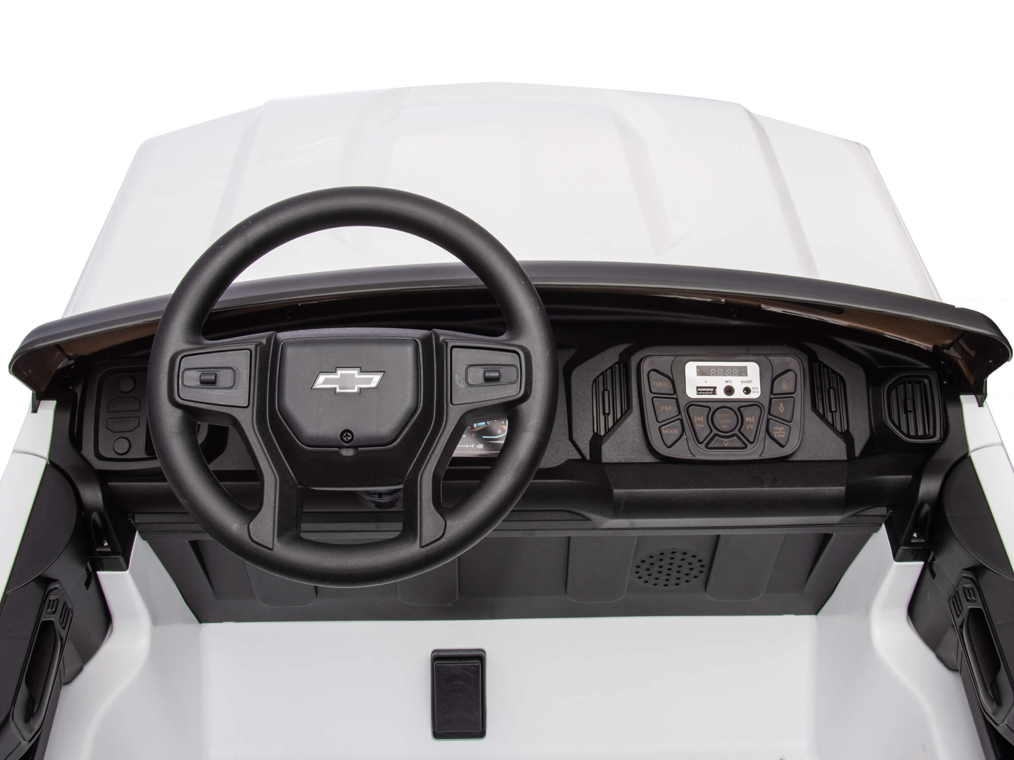 24V Chevrolet Silverado Kids Ride On Truck - 2 Seater Electric Toy Car with Parent Remote Control, White | Outdoor & Indoor Play Vehicle for Boys & Girls Ages 3-8 Years