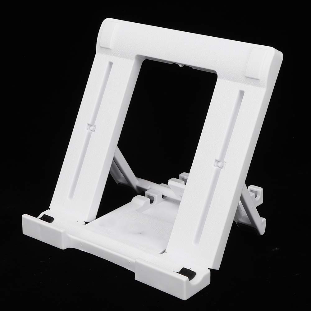 Bindpo Tablet Stand Holder - Adjustable Plastic Anti-Slip Phone Stand for iPad, Kindle, E-Reader & Smartphones (White) - Perfect for Desk, Bed, Kitchen & Office Use
