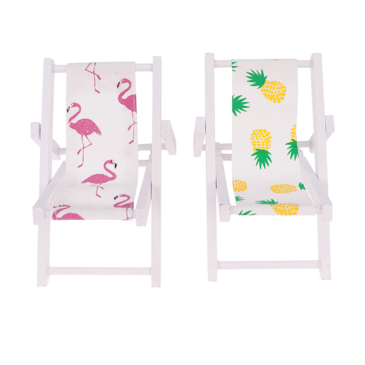 EXCEART Mini Wooden Beach Chair Phone Stand - Decorative Mobile Holder & Table Bracket for iPhone, Samsung - Perfect for Home, Office, and Beach Decor