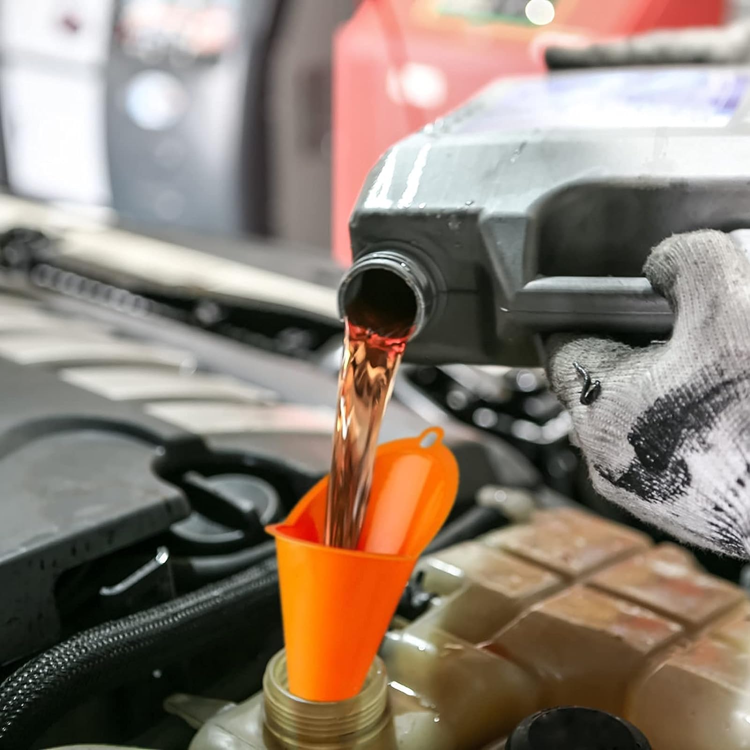 UCS 10015 2-in-1 Windshield Washer Fluid & Bug Remover - 1 Gallon with Durable Plastic Funnel - Perfect for Car Cleaning & Road Trips