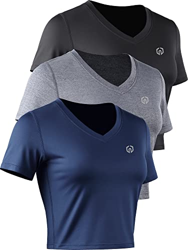 V-neck: Black/Grey/Navy Blue, 3 Pack