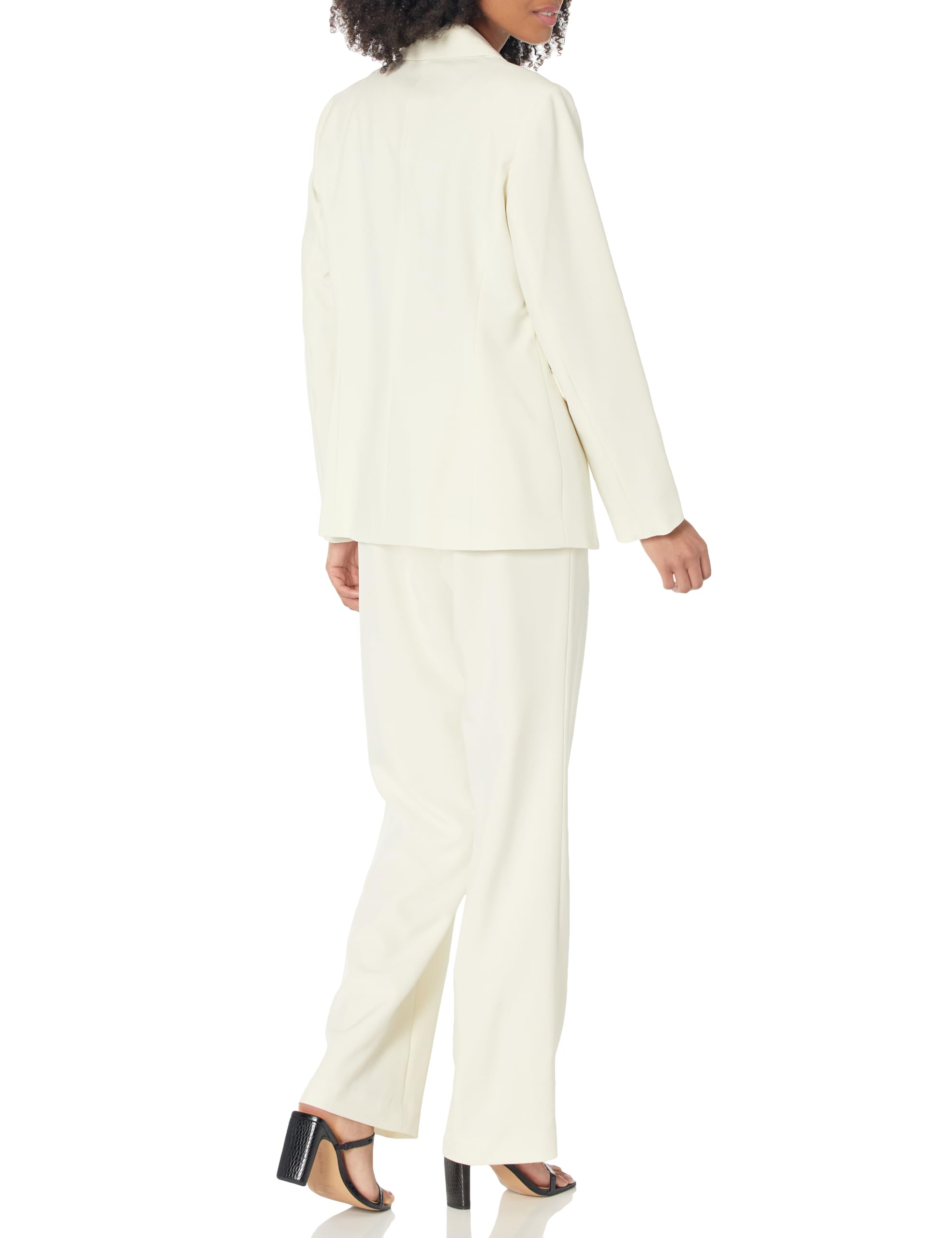 Women's One Button Blazer & Pant 2-Piece Suit Set - Professional Office Wear, Business Attire for Work & Formal Occasions