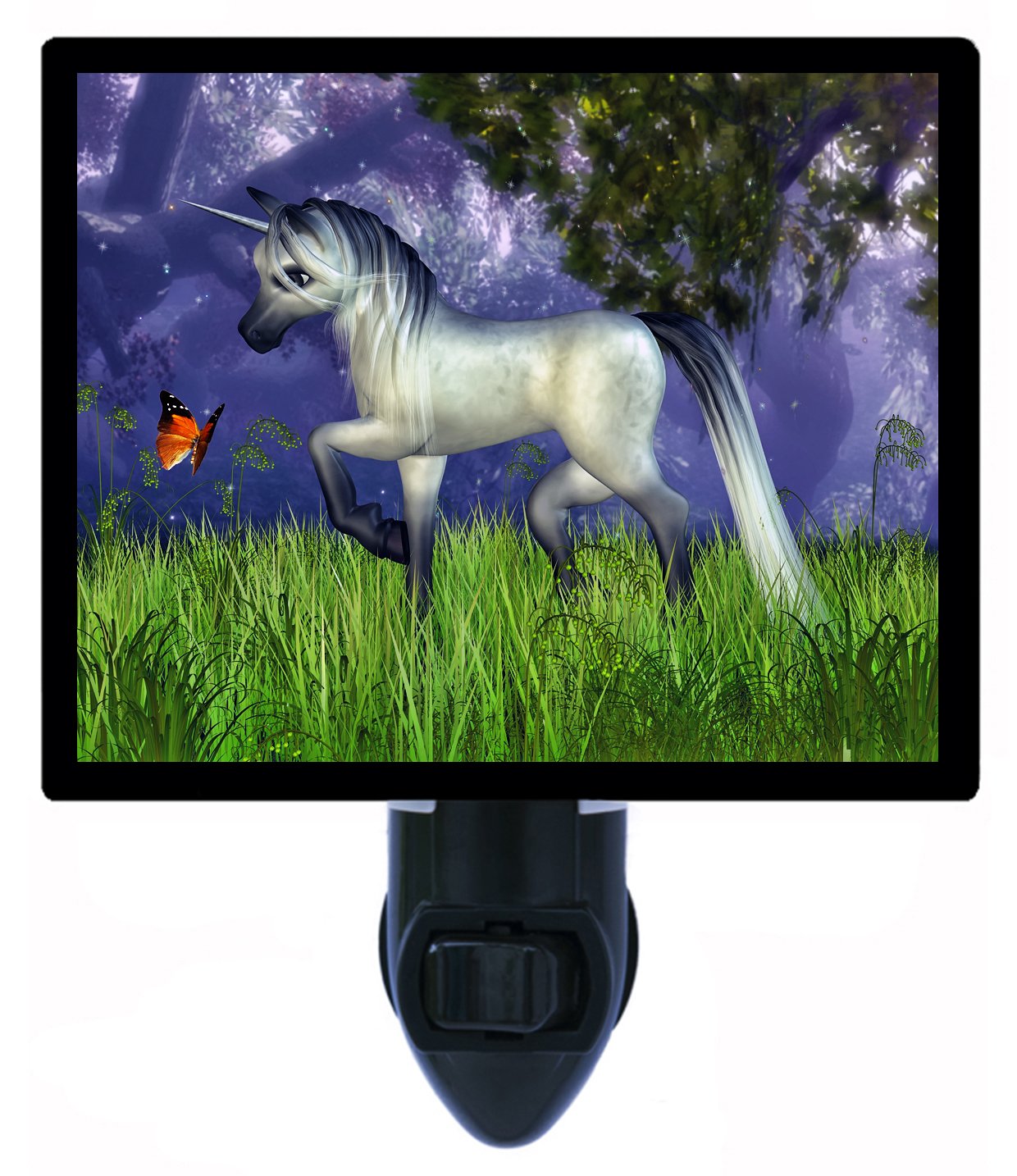 Fantasy LED Night Light - Unicorn & Butterfly Design for Kids' Bedroom, Nursery, or Playroom | Soothing Night Light for Sleep & Decor