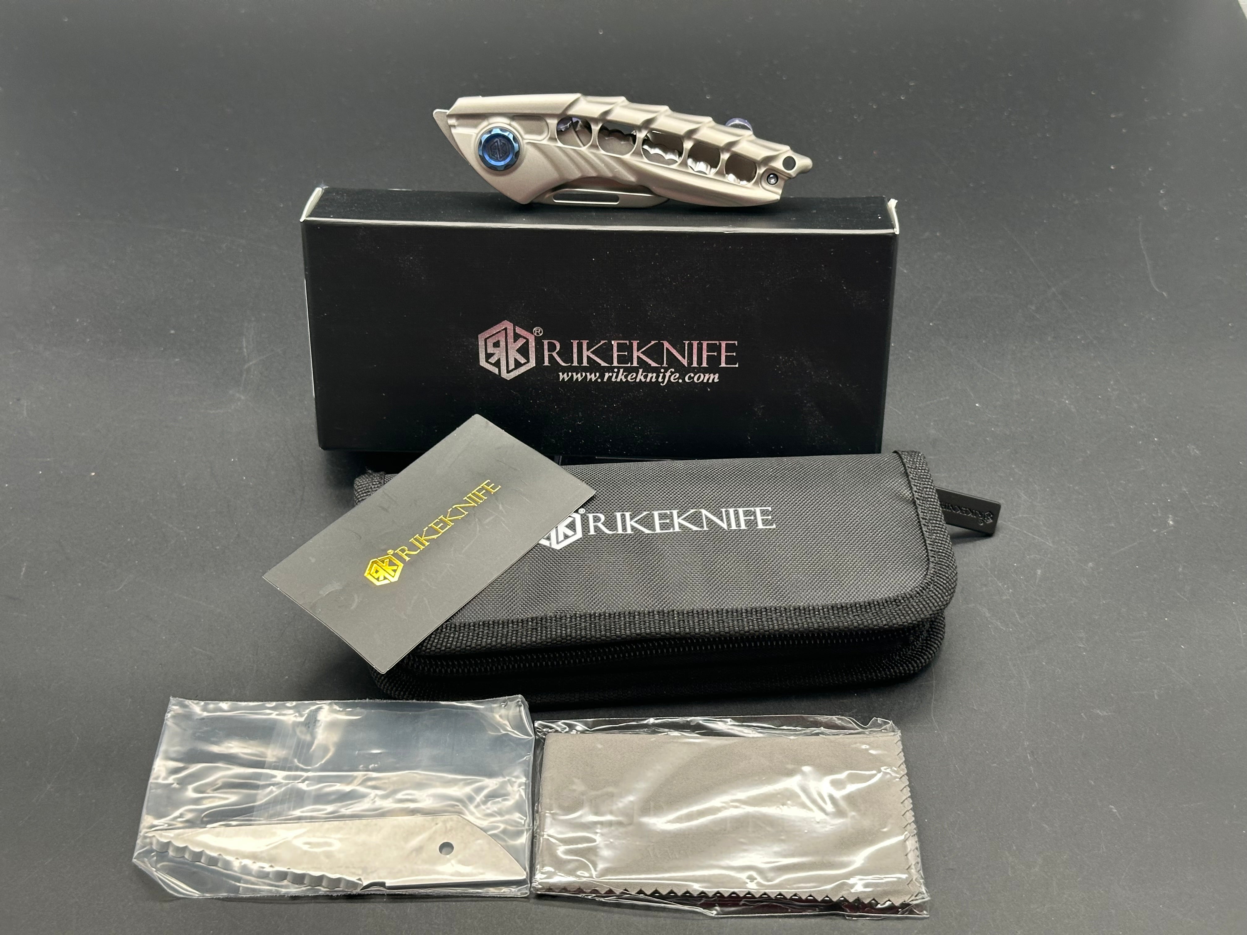 RIKE Alien 1 Folding Knife with Fully Serrated Blade - EDC Tactical Knife for Outdoor Camping, Survival & Everyday Carry