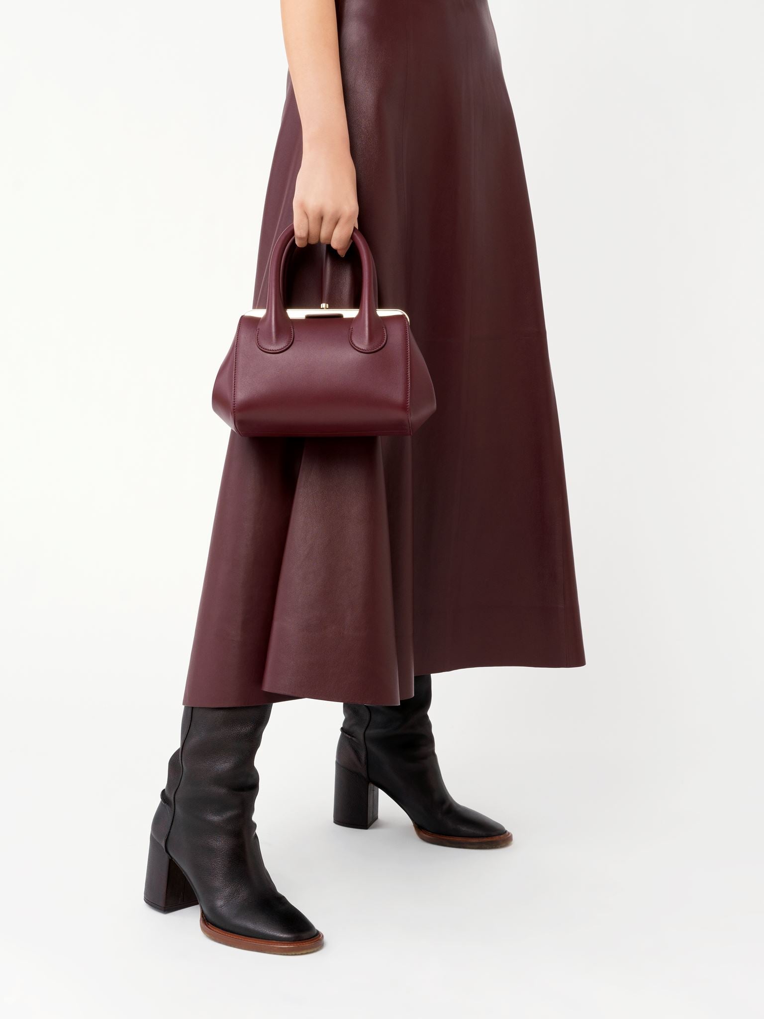 Joyce Top Handle Handbag - Dark Brown Leather Crossbody Purse for Women | Fashionable Everyday Bag for Work, Travel & Shopping