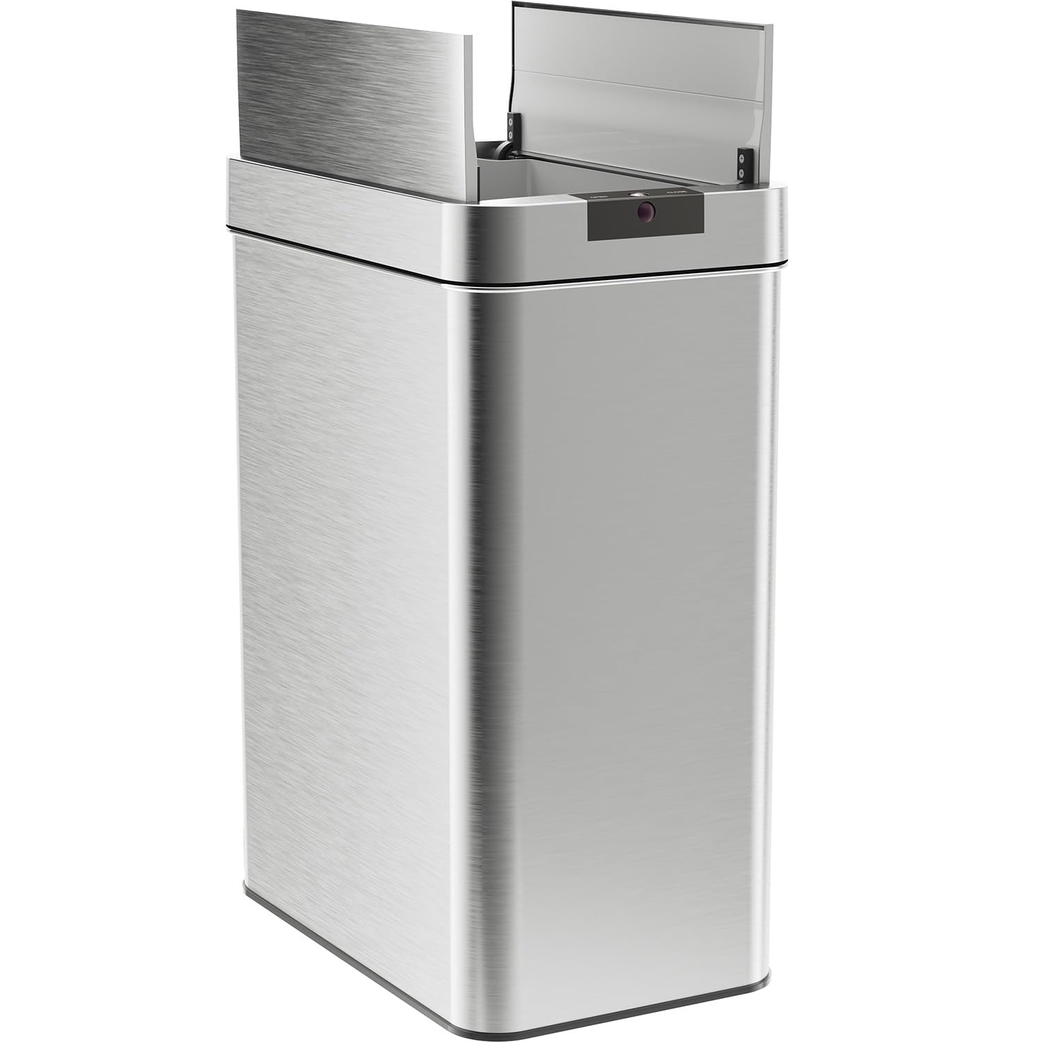 hOmeLabs 13 Gallon Automatic Trash Can for Kitchen - Stainless Steel Touchless Motion Sensor Garbage Bin with Butterfly Lid, Infrared Technology & AC Adapter - Perfect for Home, Office, Restaurant Use