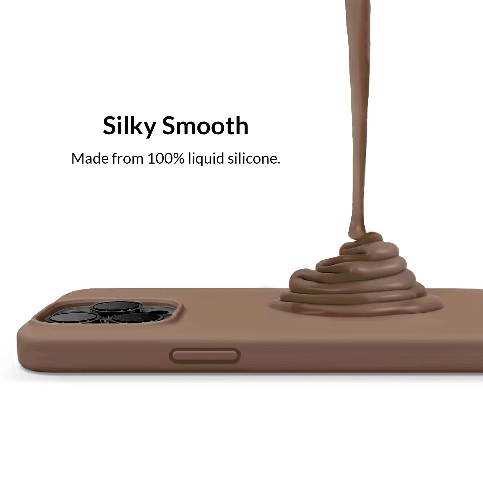Premium Brown Silicone iPhone Case - Shockproof & Anti-Slip Protective Cover for iPhone [Model] | Perfect for Outdoor Activities, Work & Daily Use