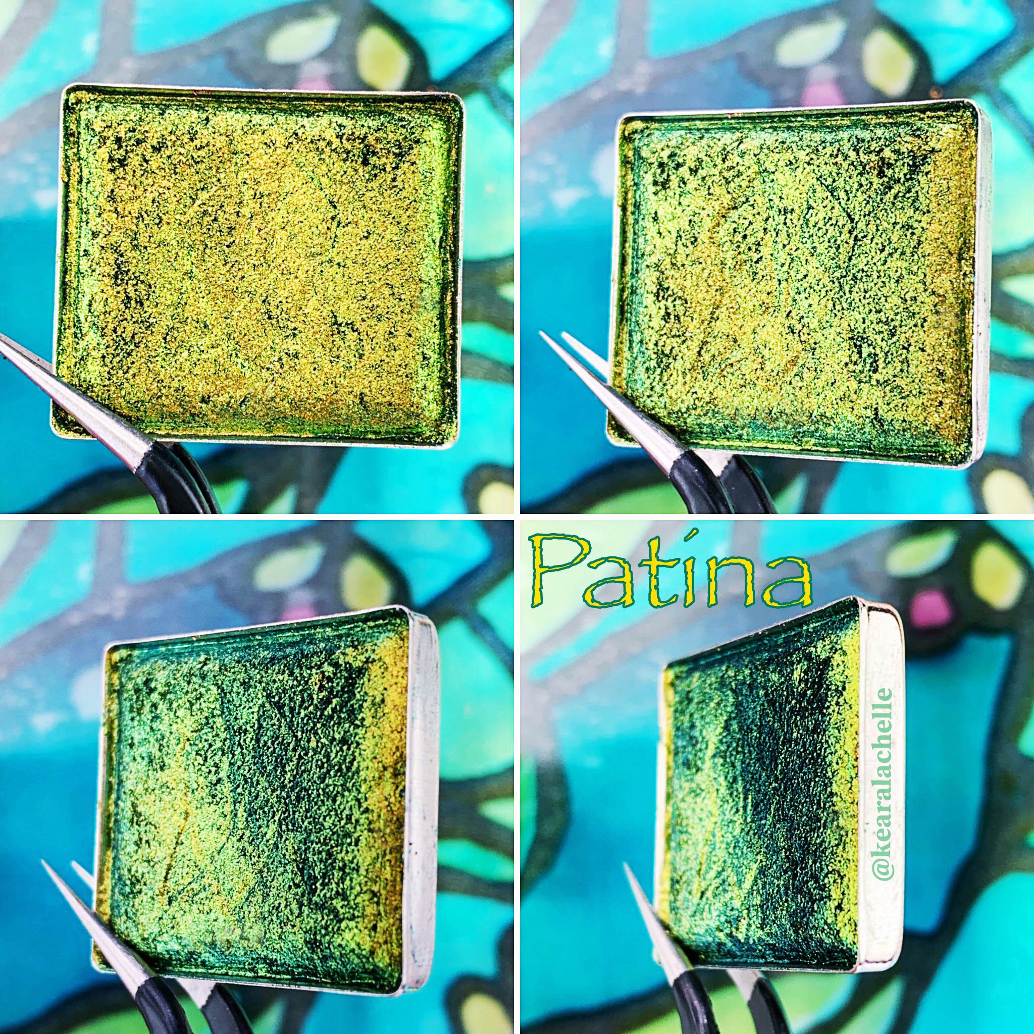 Patina Multichrome Jewel-Toned Eyeshadow Palette - Long-Lasting Shimmer & Glitter for Day & Night Makeup Looks