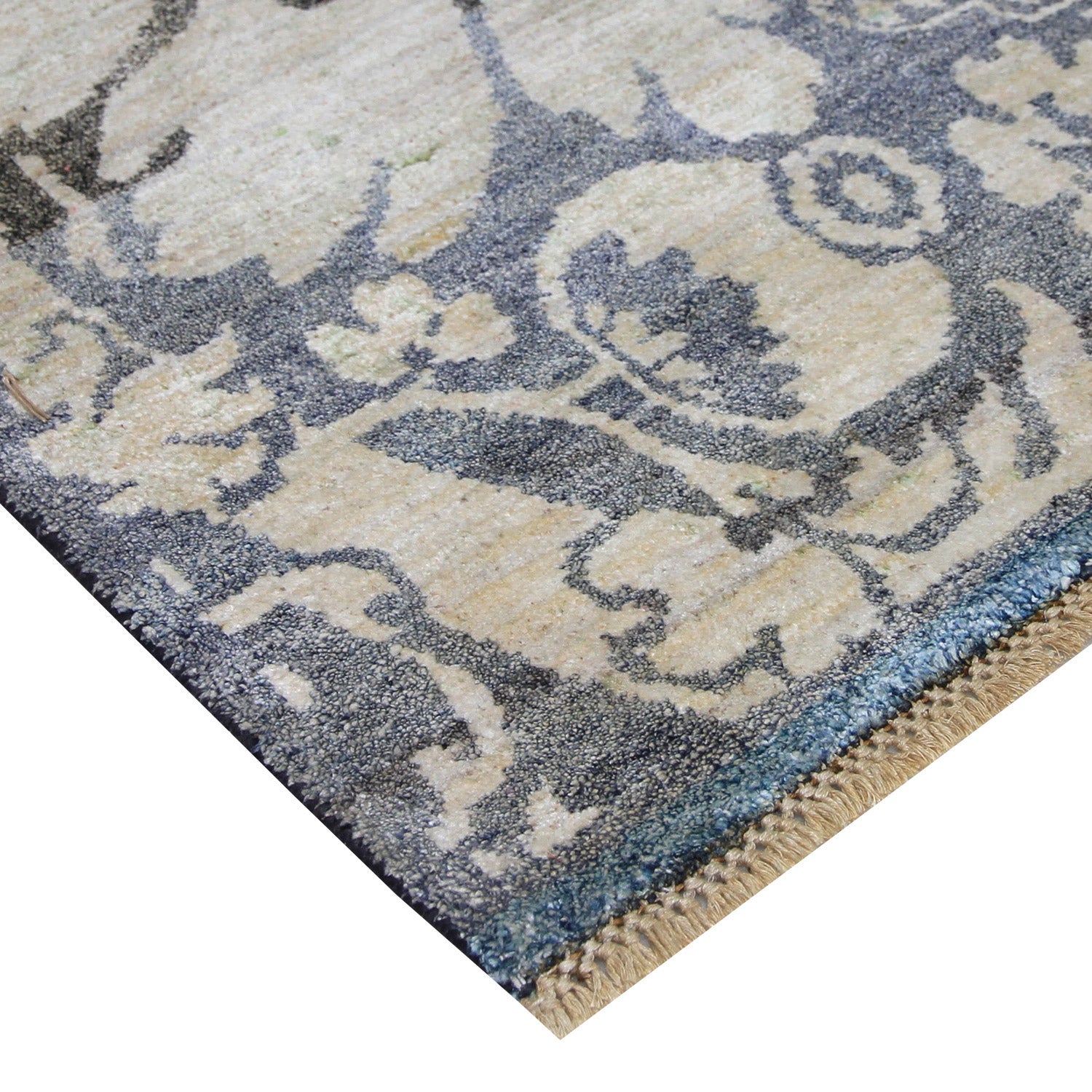Black Alchemy Transitional Silk Runner Rug 3'2 x 15'5 - Elegant Hallway Runner for Home Decor & High Traffic Areas
