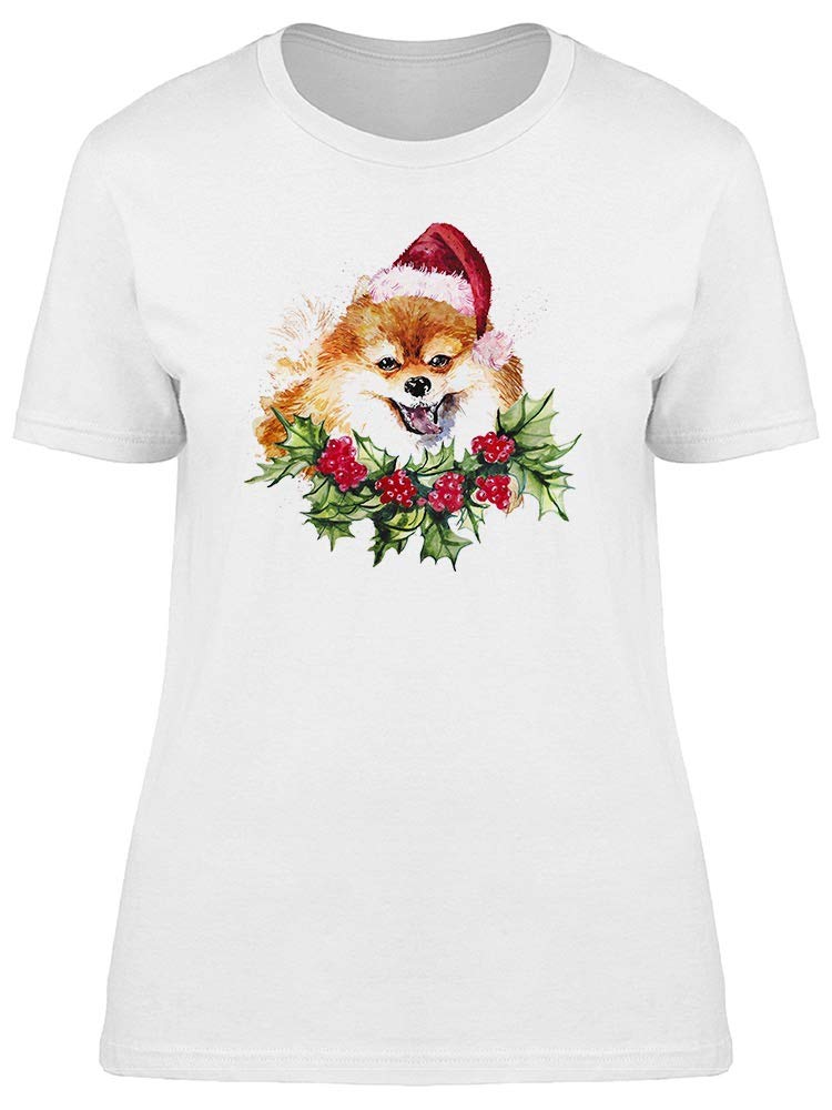 Christmas Dog in Santa House T-Shirt for Women - Festive Holiday Pet Lover Tee for Christmas Parties & Family Gatherings
