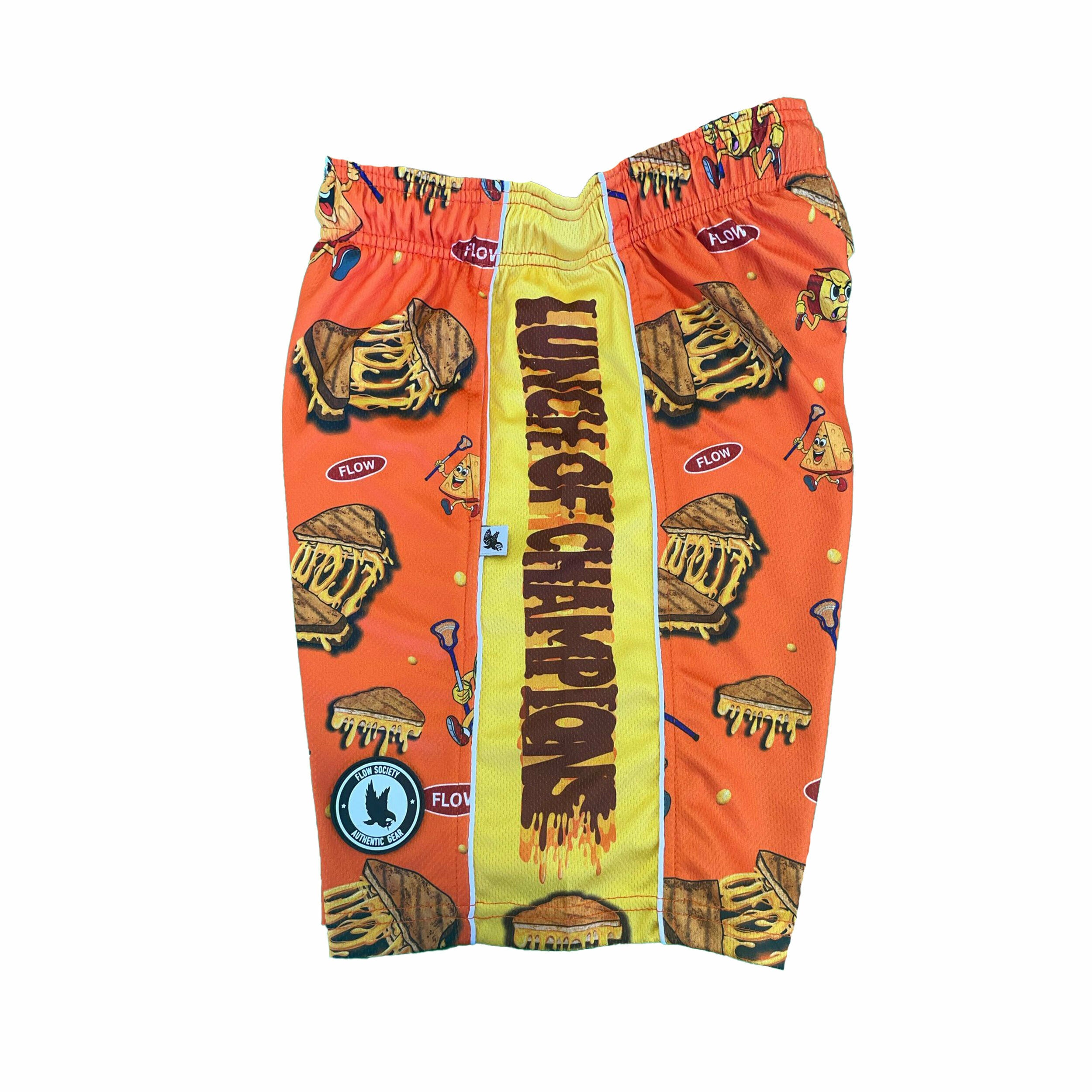 Men's Grilled Cheese Relaxed Fit Shorts - Comfortable Casual Lounge & Sleepwear for Home, Travel, and Summer