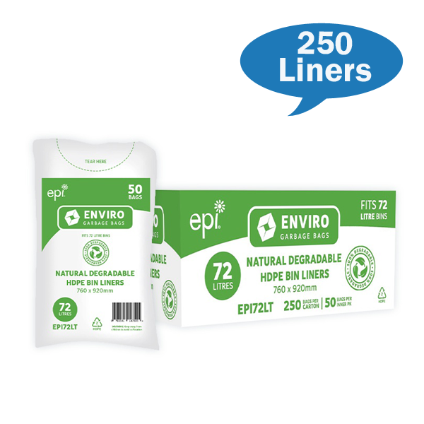 Eco-Friendly 72Lt Contractor Trash Bags - Heavy Duty Natural Bin Liners for Home, Office & Construction Waste Disposal