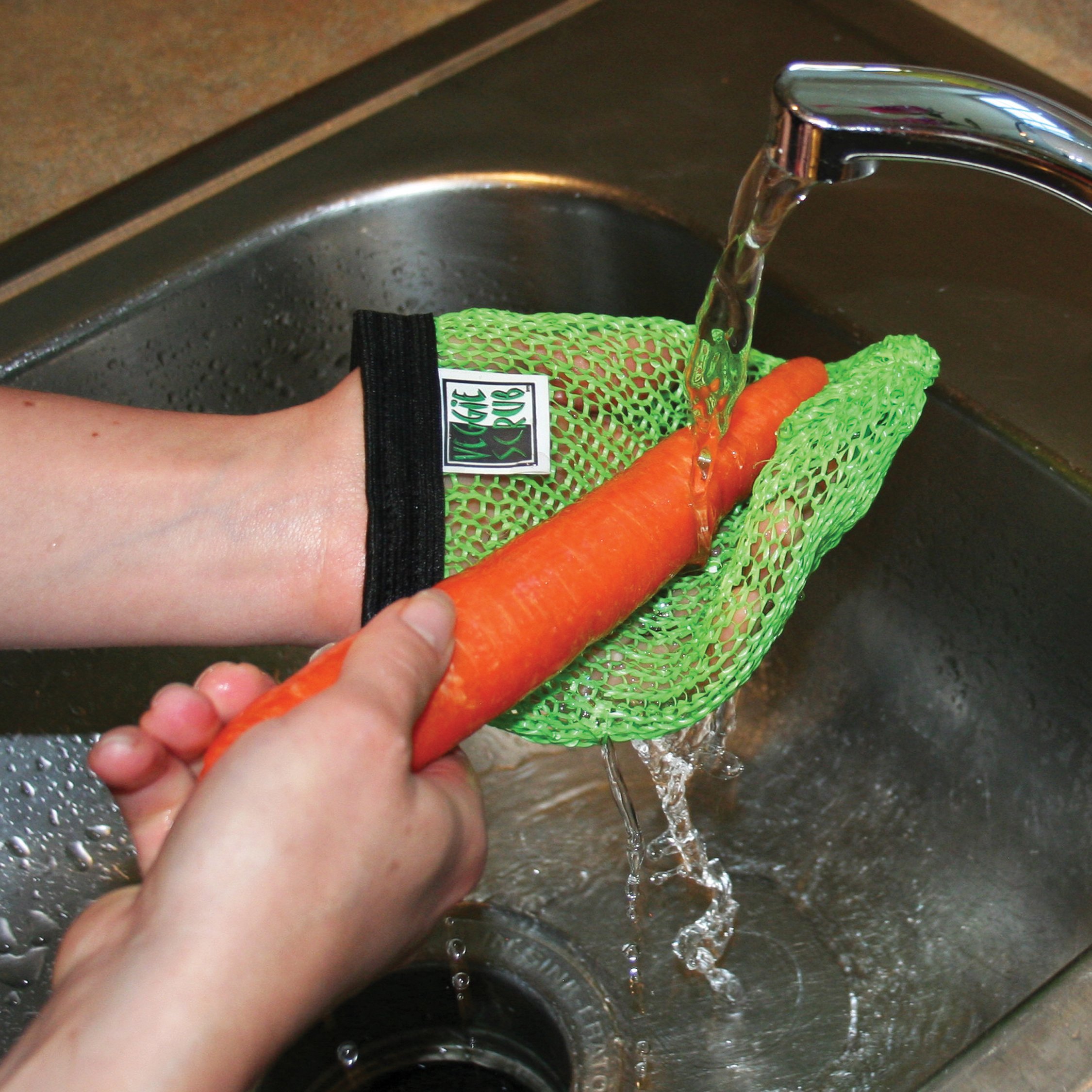 Premium HIC Kitchen Veggie Scrub Brush Set of 2 - Natural Fiber Vegetable & Fruit Cleaner for Organic Produce - Perfect for Washing Apples, Potatoes, and Fresh Herbs