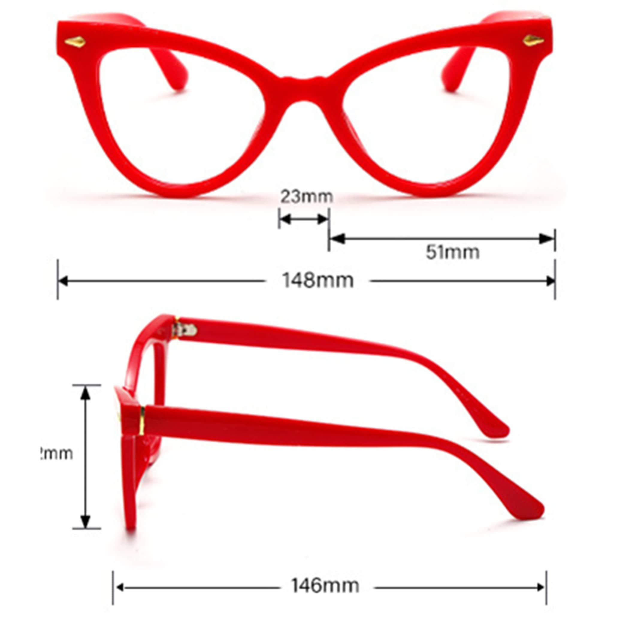 Bullabulling 3 Pack Oversized Cat Eye Reading Glasses for Women - Blue Light Blocking Computer Readers - Perfect for Office Work, Screen Time & Fashion Accessories