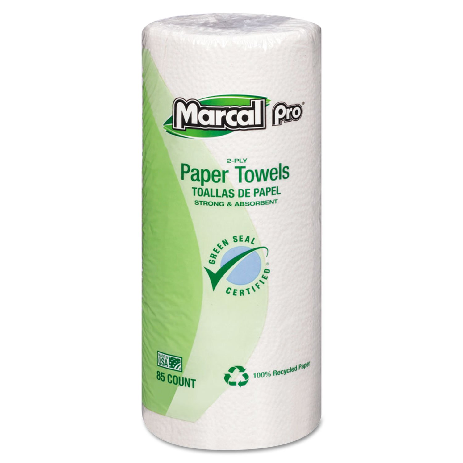 Marcal 06350 White 2-Ply Perforated Kitchen Towels - 9x11 Inches, 85 Sheets per Roll, 30 Rolls per Carton - Ideal for Restaurants, Catering & Home Kitchen Use