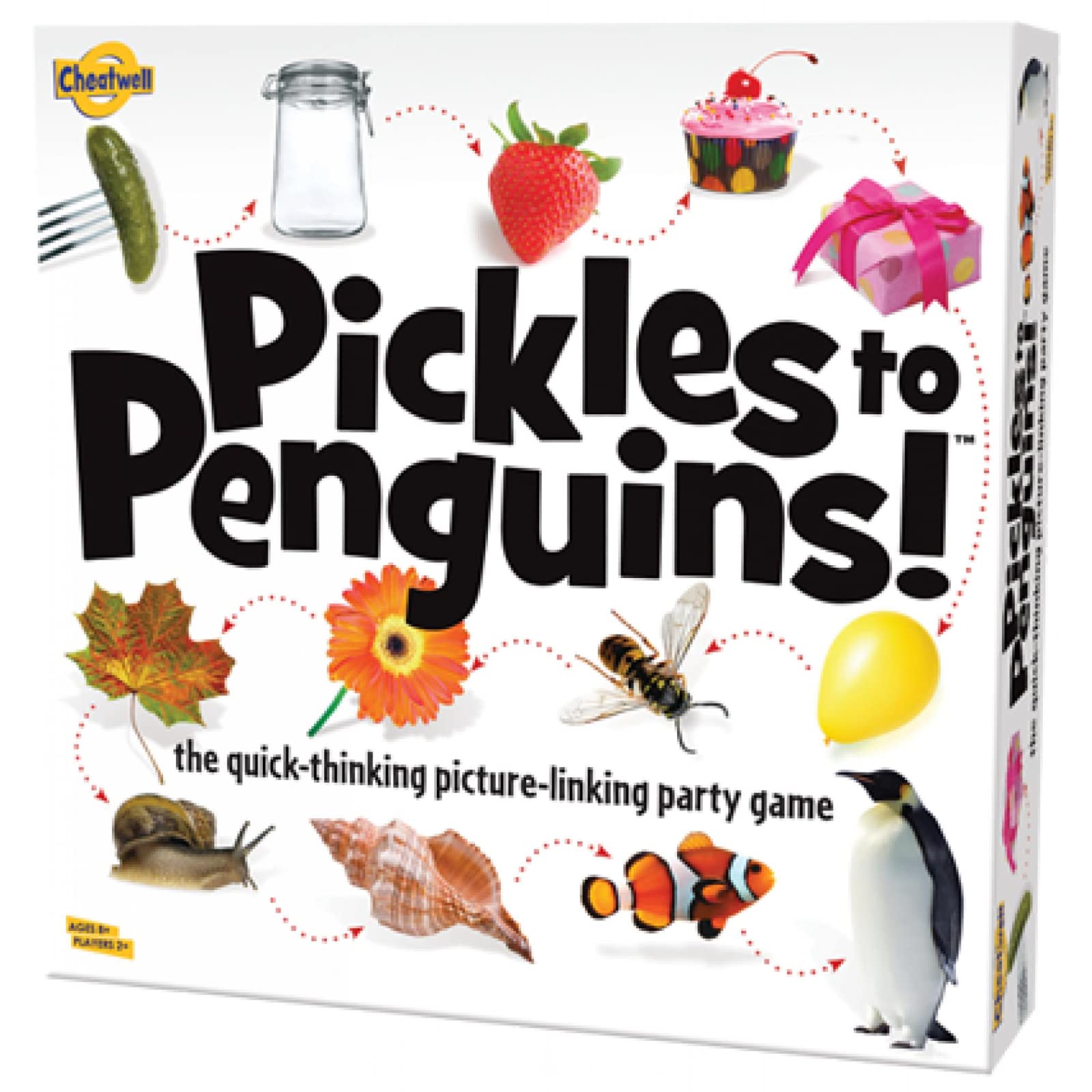 Pickles to Penguins Board Game - Fun Picture Linking & Association Card Game for Kids & Adults - Perfect for Family Game Nights & Party Entertainment
