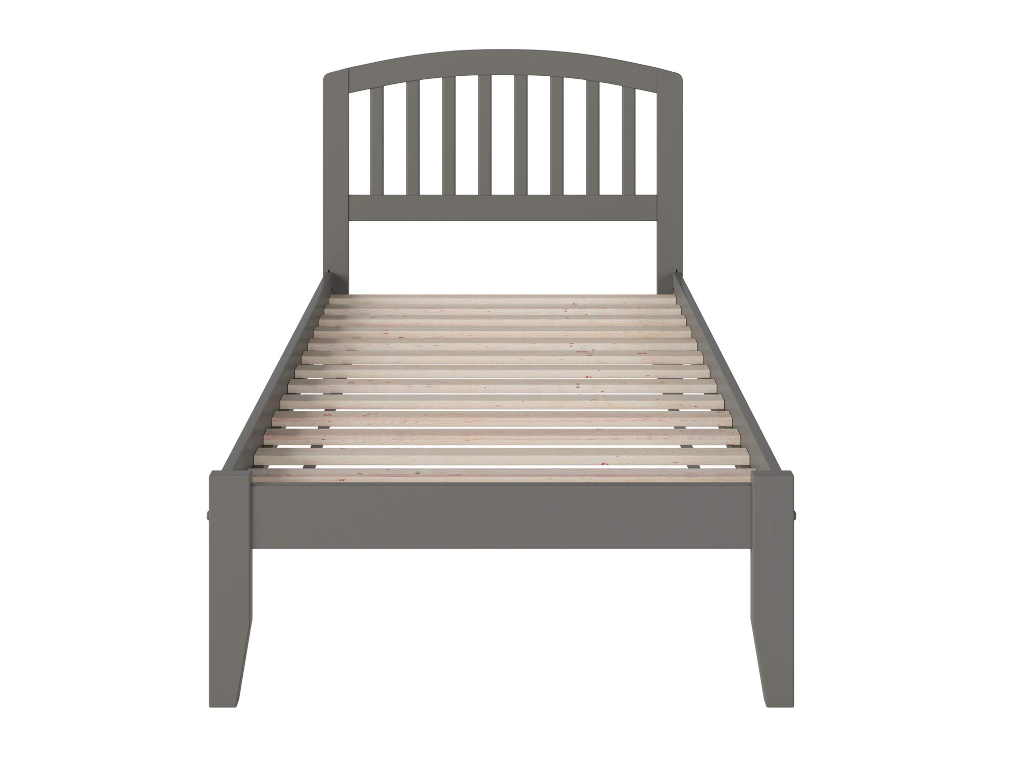 AFI Richmond Twin Platform Bed Frame with USB Charging Ports - Modern Grey Wooden Bed for Kids & Teens - Perfect for Small Bedrooms, Dorms & Guest Rooms