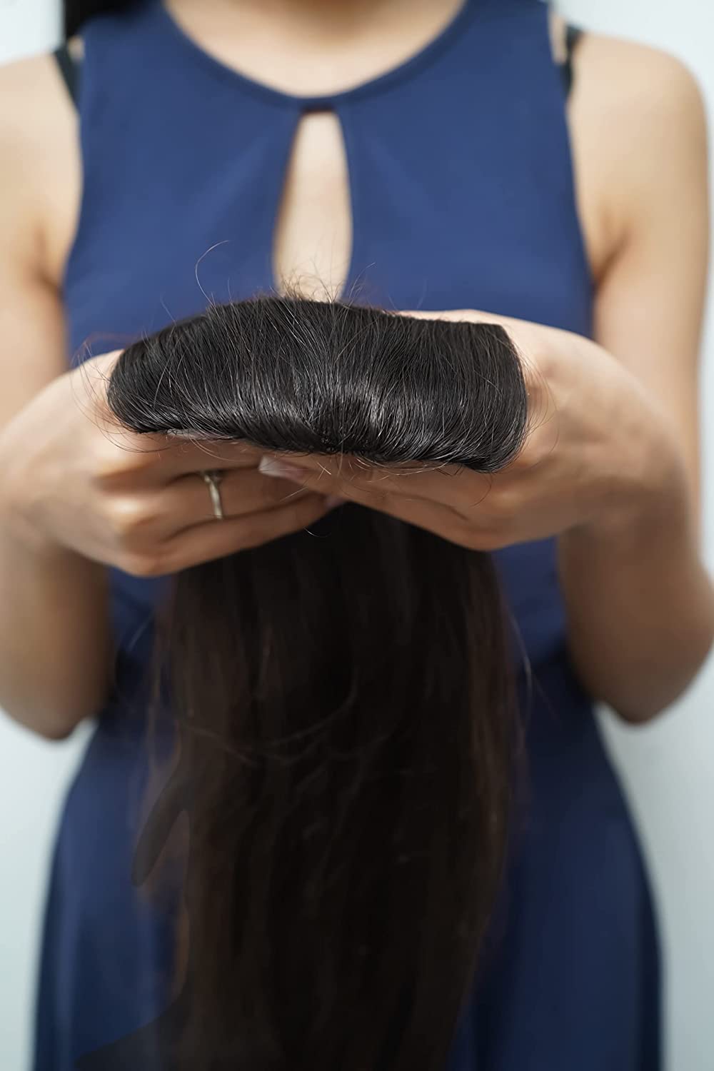 TRESSED UP Clip-In Human Hair Extensions for Women - 2-Piece Side Cover Up Patches (Black) | Instant Volume & Natural Look for Parties, Weddings & Everyday Styling