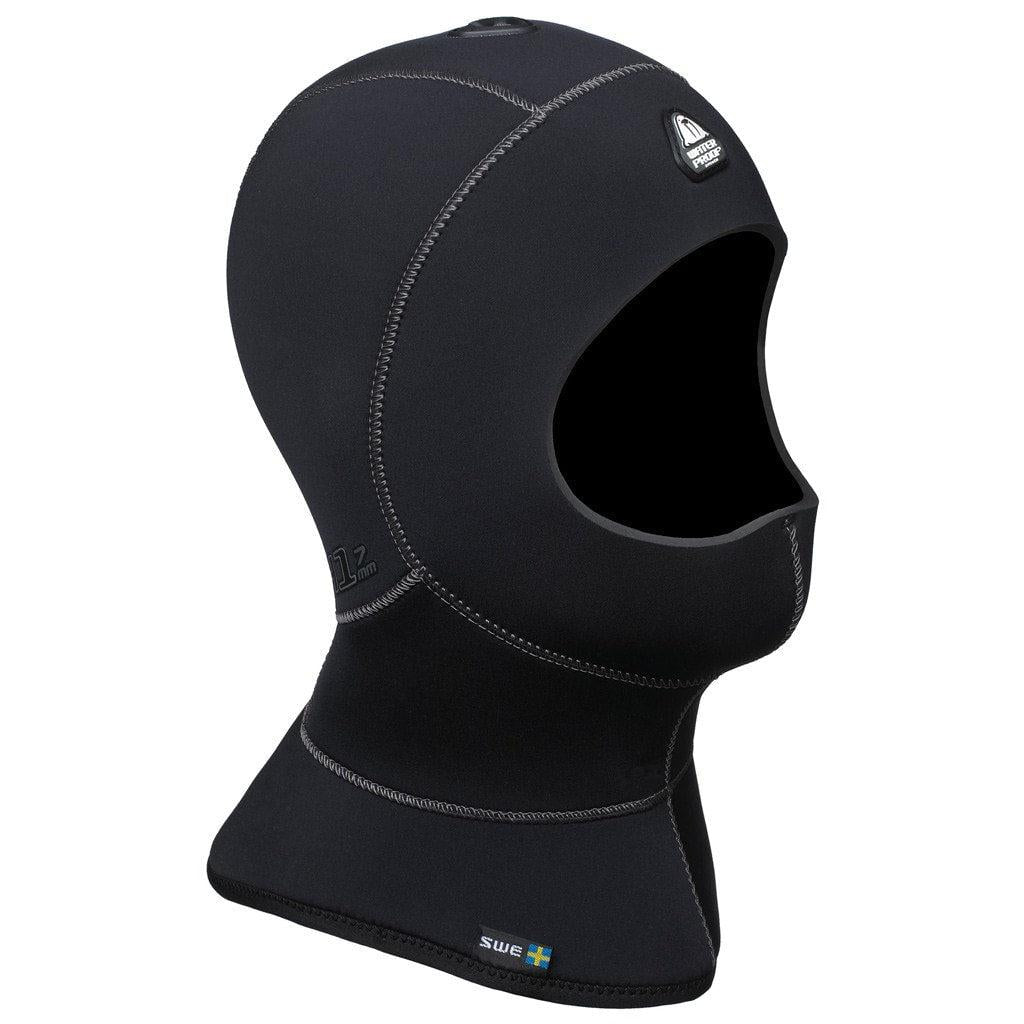 5/7mm Waterproof Neoprene Dive Hood with Bib & Vents - Warm Scuba Diving Snorkeling Hood for Cold Water Spearfishing & Freediving