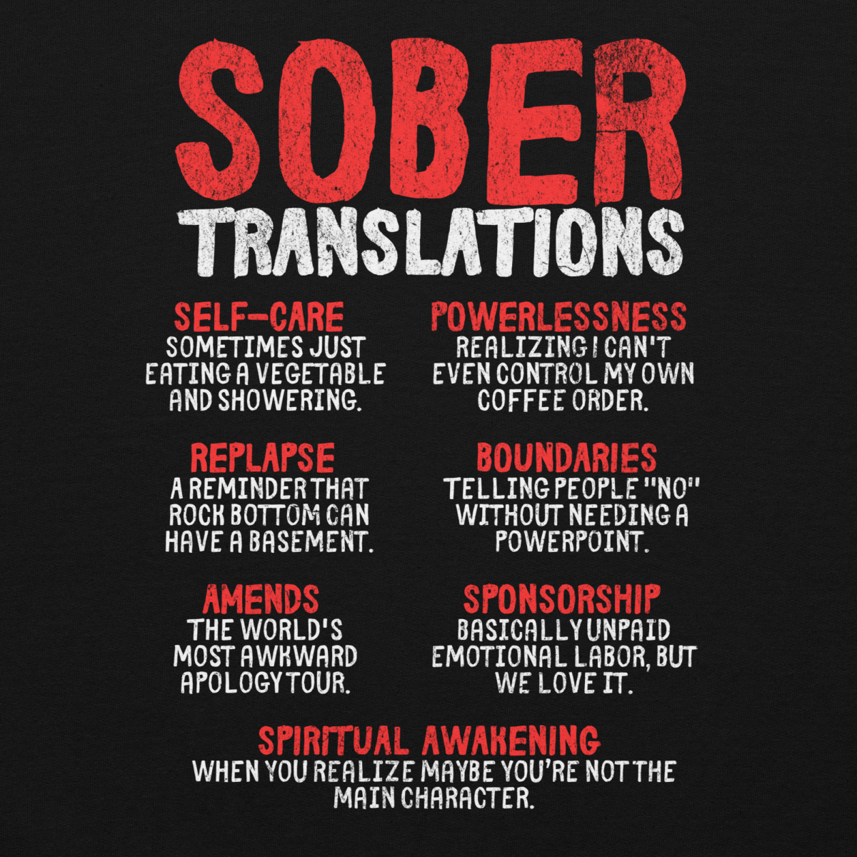 Sober Translations Volume 3 Essential Hoodie - Wings of Recovery Embroidered & Back Print | Comfortable Unisex Pullover for Addiction Recovery Support & Everyday Wear