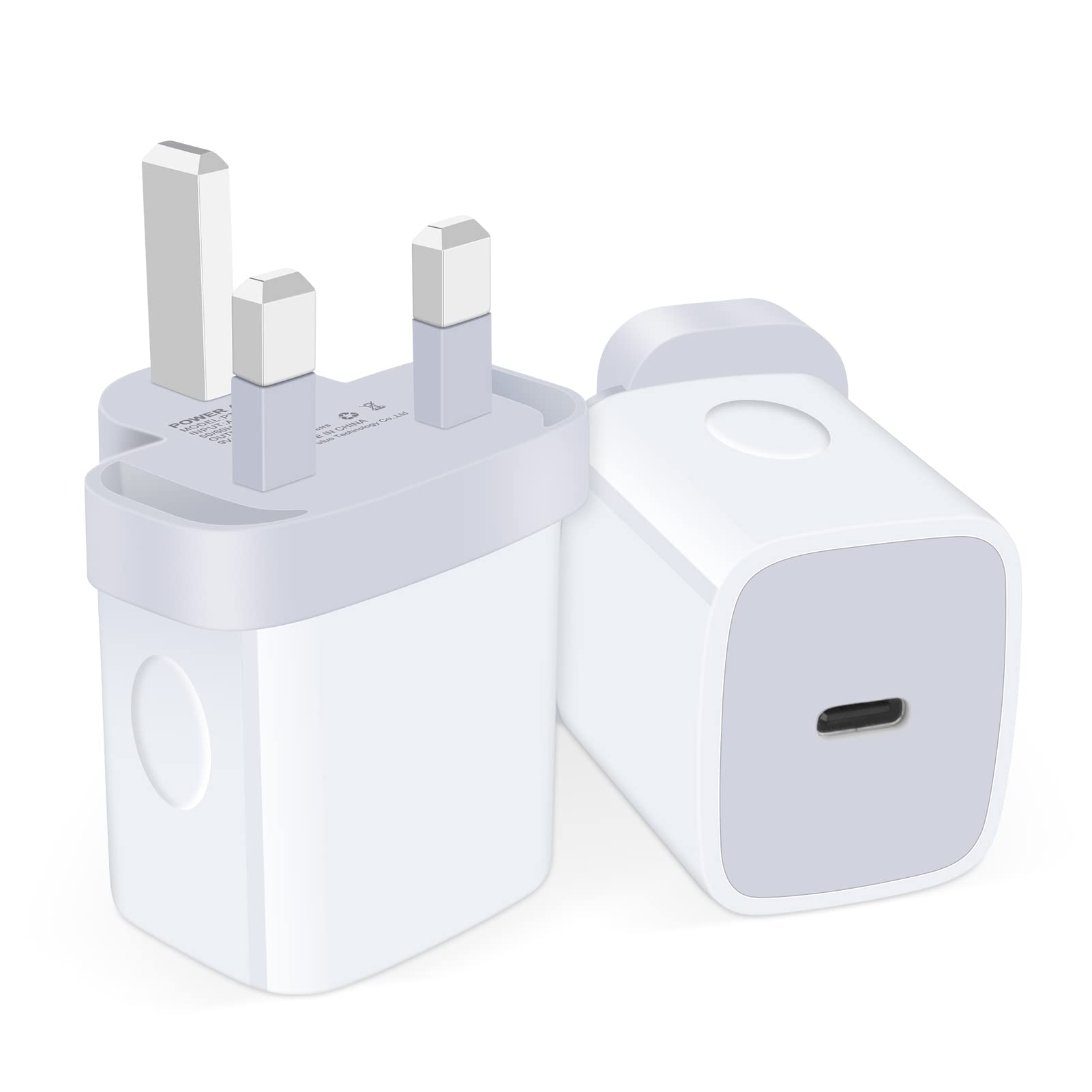 Universal Travel Adapter with 20W Fast Charging - 2 Pack US to UK Plug Converter with USB C Port - Compatible with iPhone 16/15/14/13/12/11 Pro Max/XR/XS/X, iPad, Samsung Galaxy S24 & Google Pixel - Perfect for International Travel, Business Trips & Study Abroad