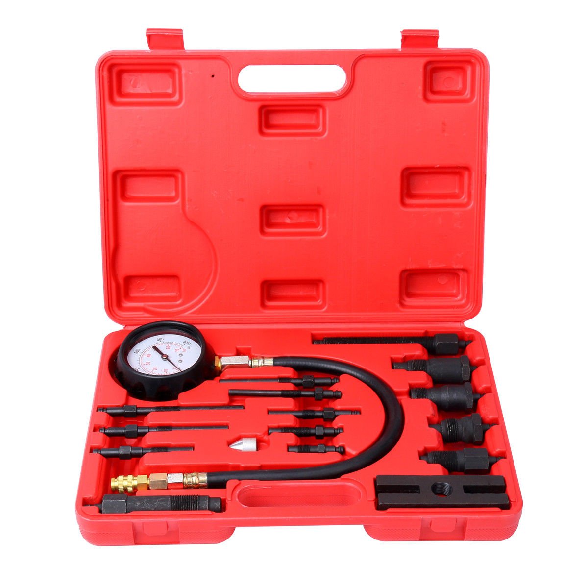Diesel Engine Cylinder Compression Tester Kit - 1000 PSI Gauge, Professional Automotive Diagnostic Tool for Trucks & Heavy Equipment - Perfect for Mechanics & DIY Engine Maintenance